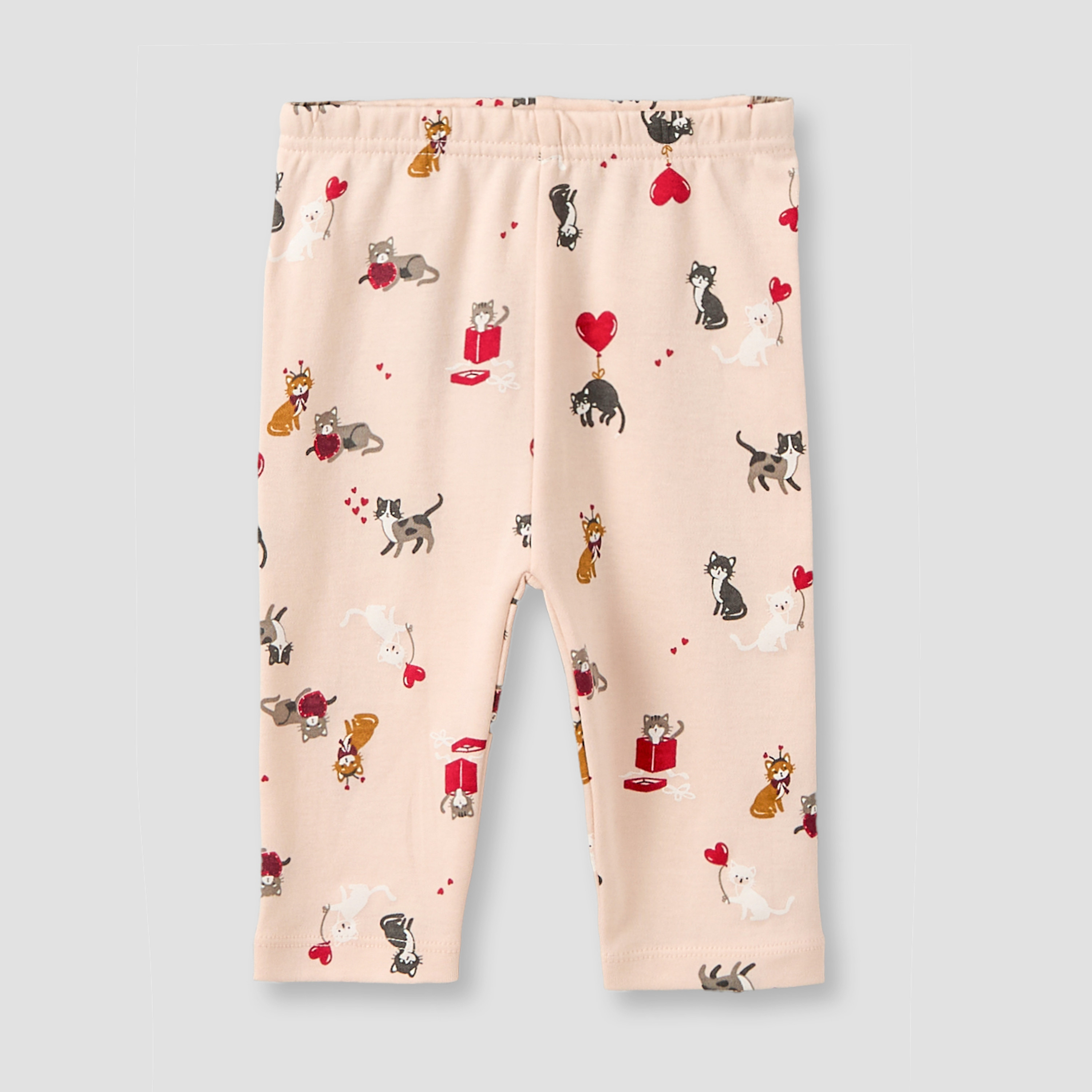 Juniors Cotton Round Neck Long Sleeve Pyjama Set with Cat Print-baby-girls-clothing-nightwear-pyjamasets-image-4