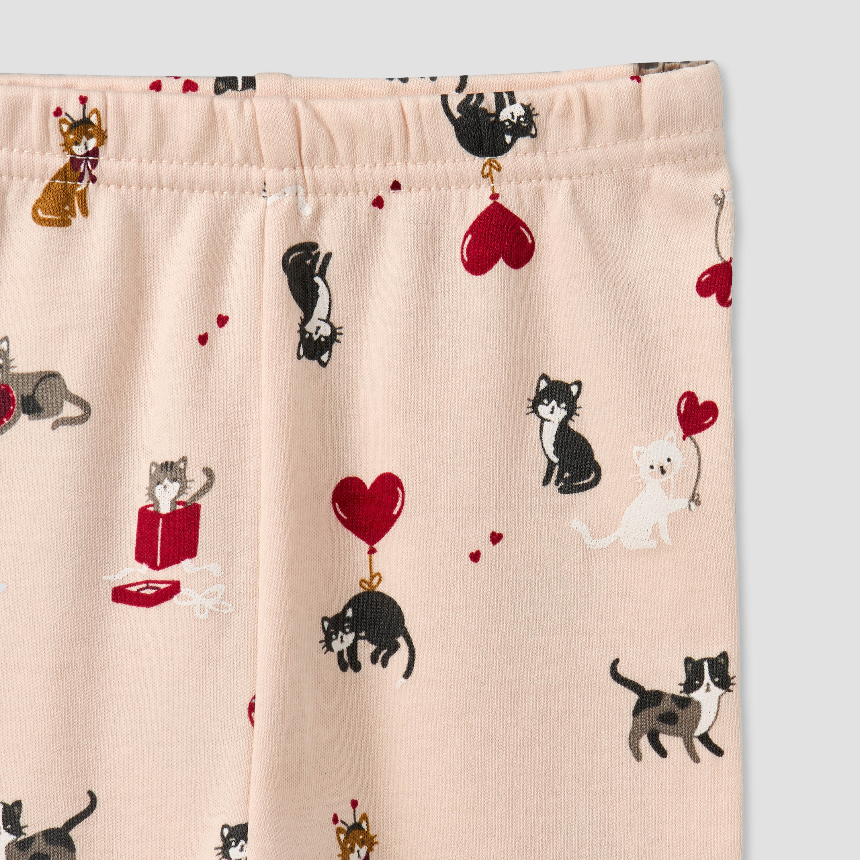 Juniors Cotton Round Neck Long Sleeve Pyjama Set with Cat Print-baby-girls-clothing-nightwear-pyjamasets-image-7
