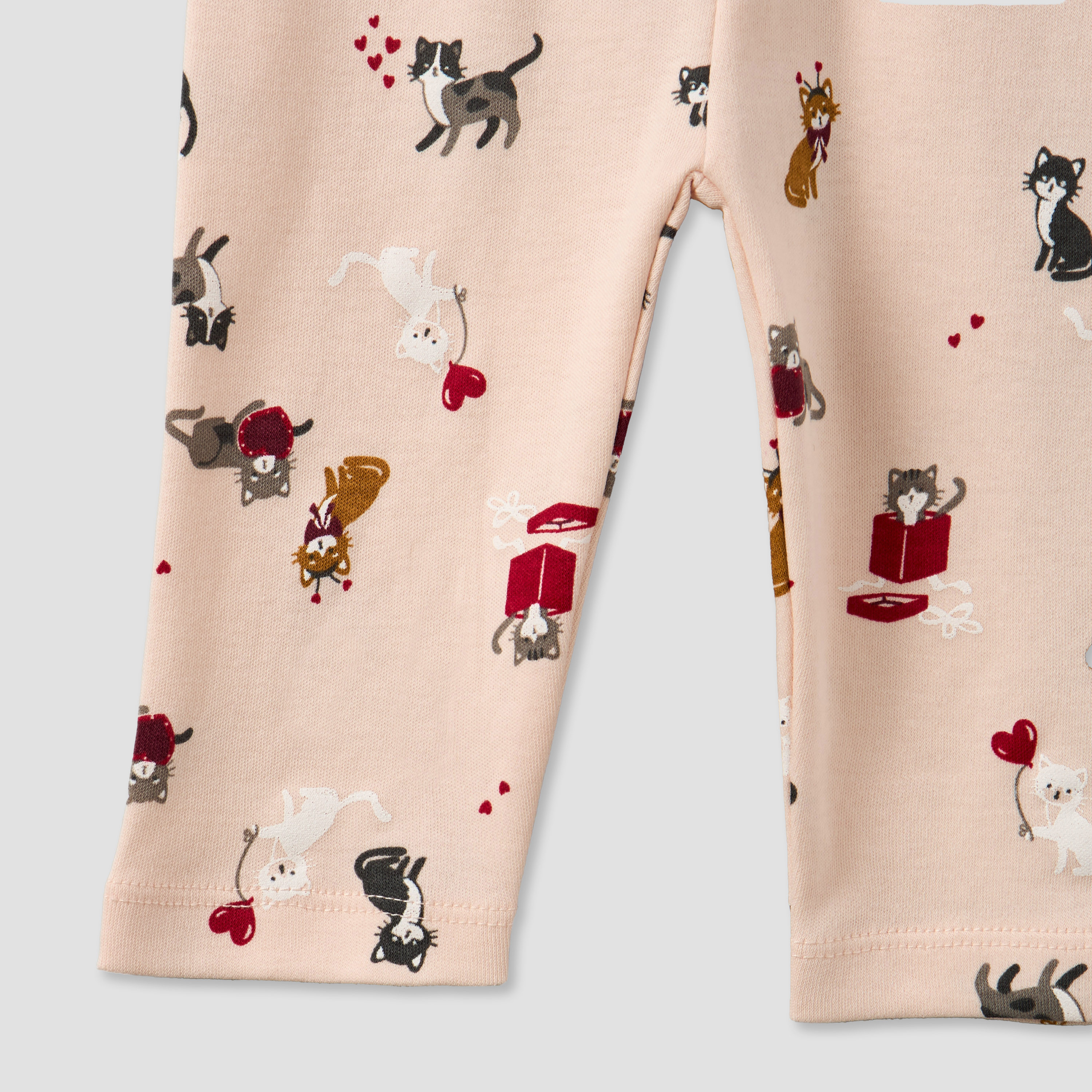 Juniors Cotton Round Neck Long Sleeve Pyjama Set with Cat Print-baby-girls-clothing-nightwear-pyjamasets-image-8