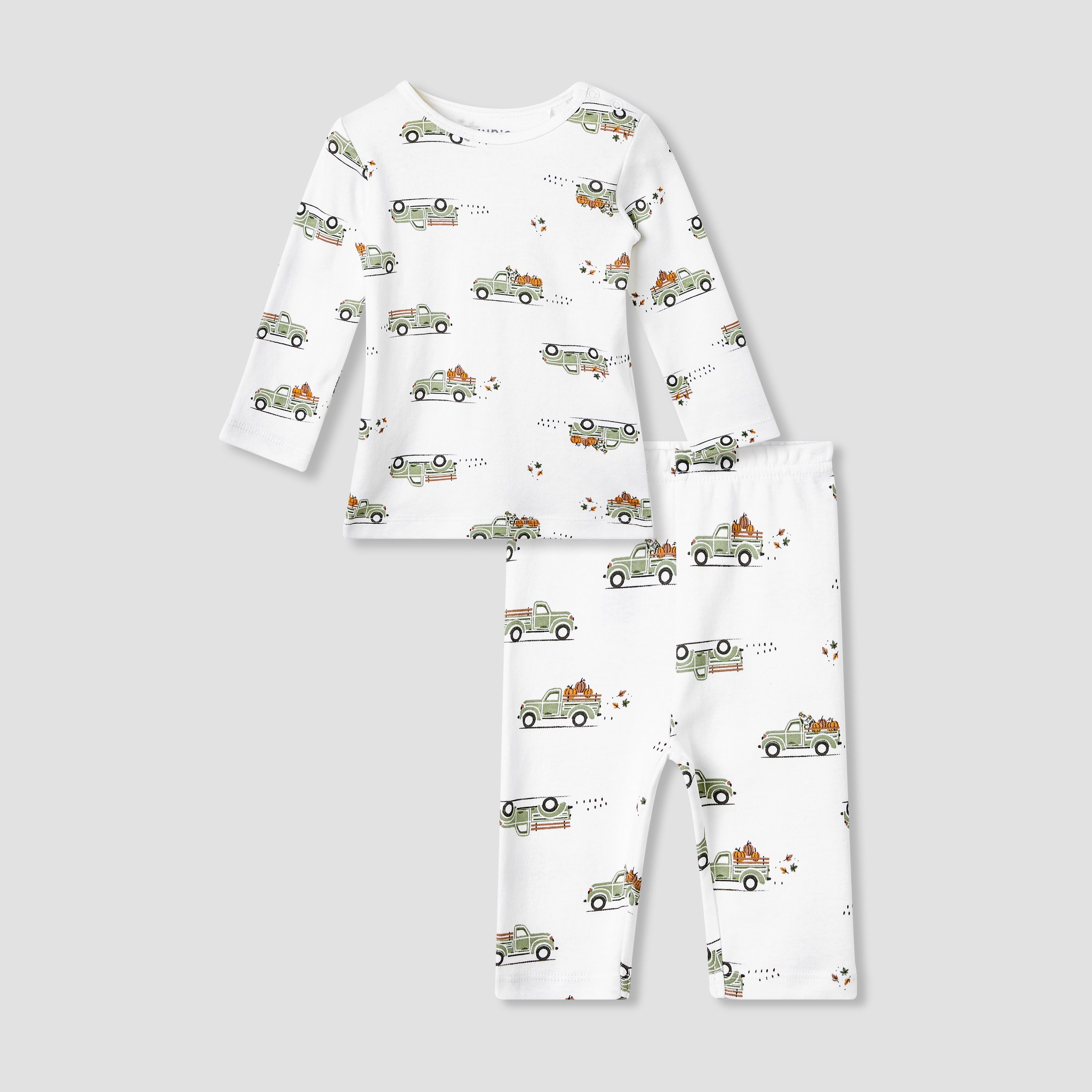طقم بيجاما بأكمام طويلة وطبعات شاحنة للأولاد من جونيورز - قطن-baby-boys-clothing-nightwear-pyjamasets-image-1