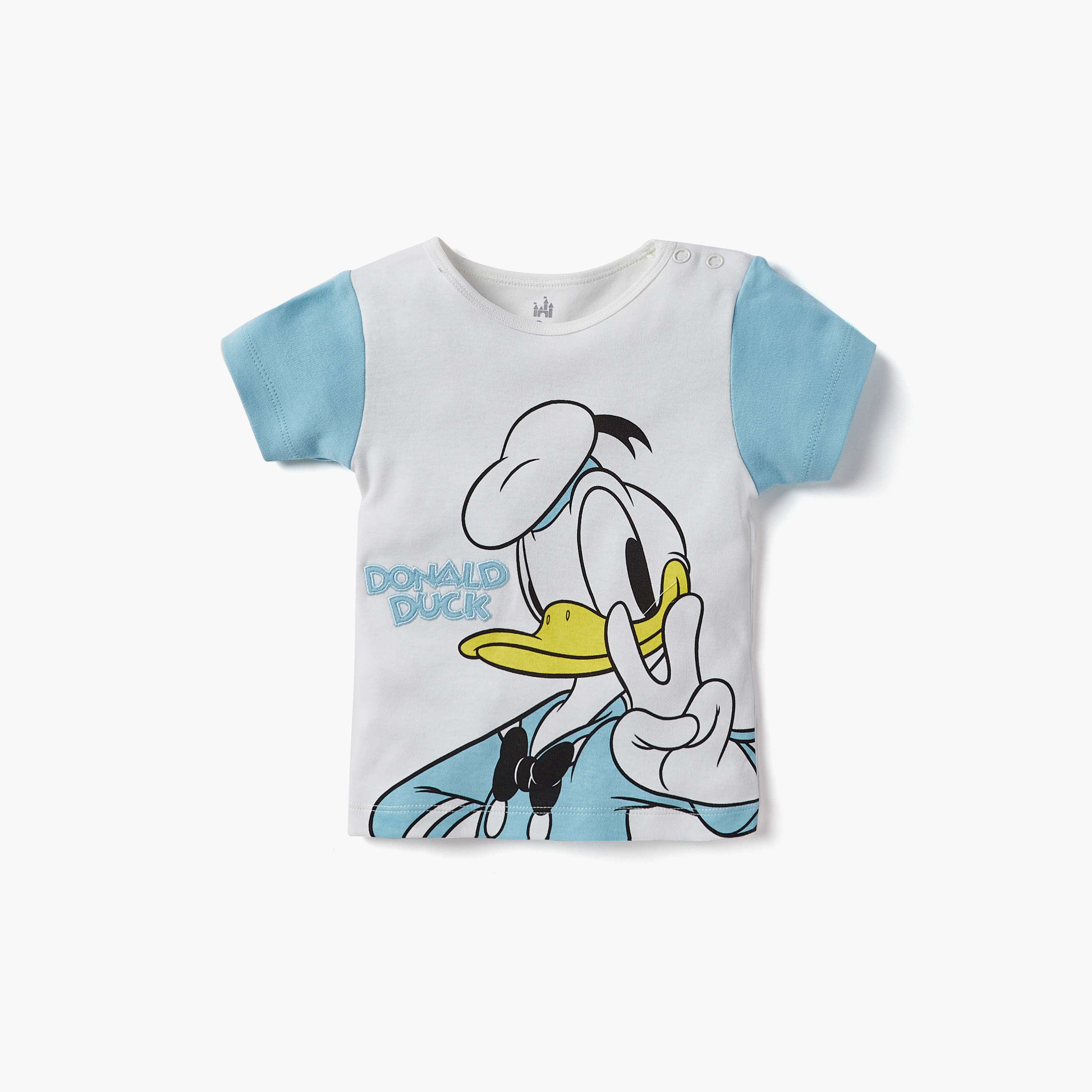 Disney Donald Duck Print T-shirt and Pyjama Set-baby-boys-clothing-nightwear-pyjamasets-image-3