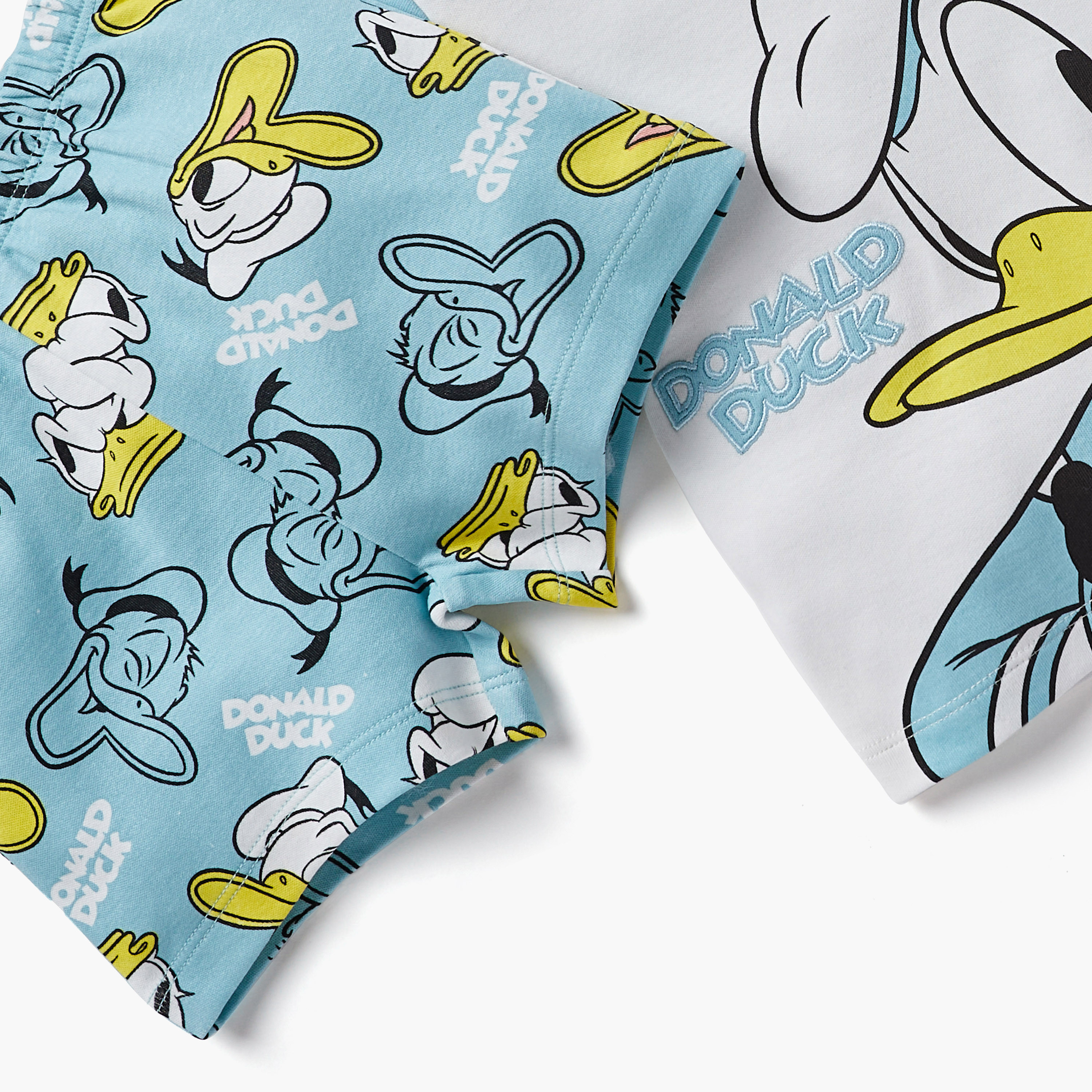 Disney Donald Duck Print T-shirt and Pyjama Set-baby-boys-clothing-nightwear-pyjamasets-image-6