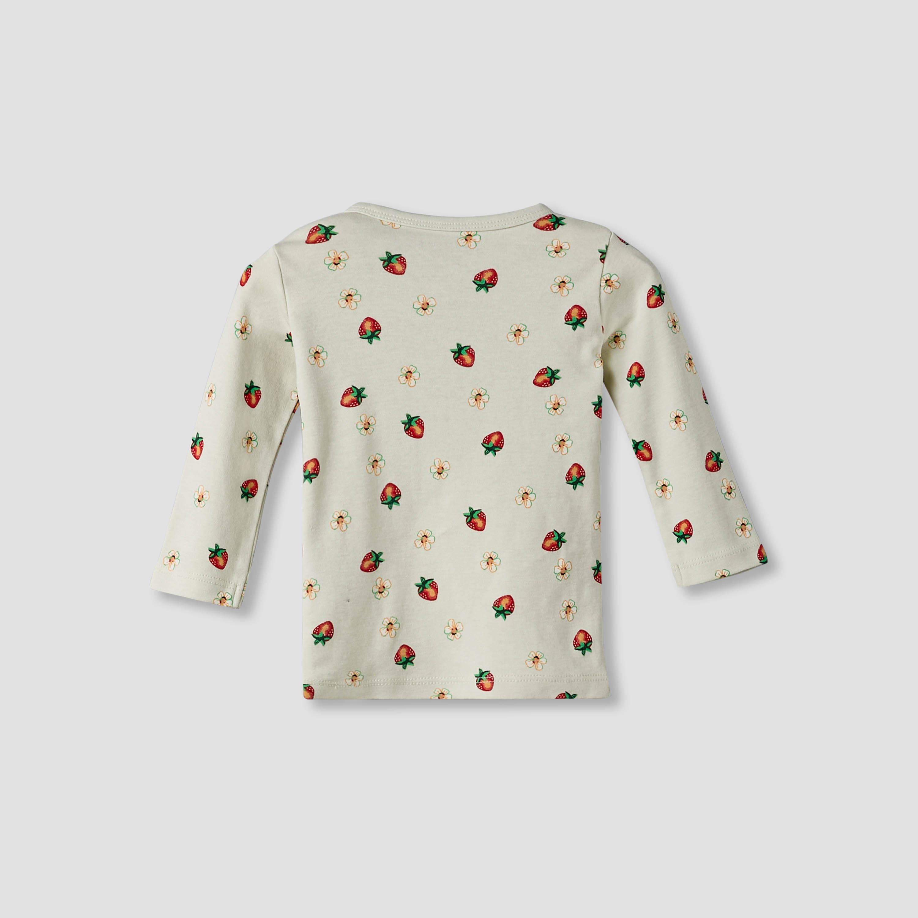 Juniors Cotton Round Neck Long Sleeve Pyjama Set with Strawberry Print-baby-girls-clothing-nightwear-pyjamasets-image-5