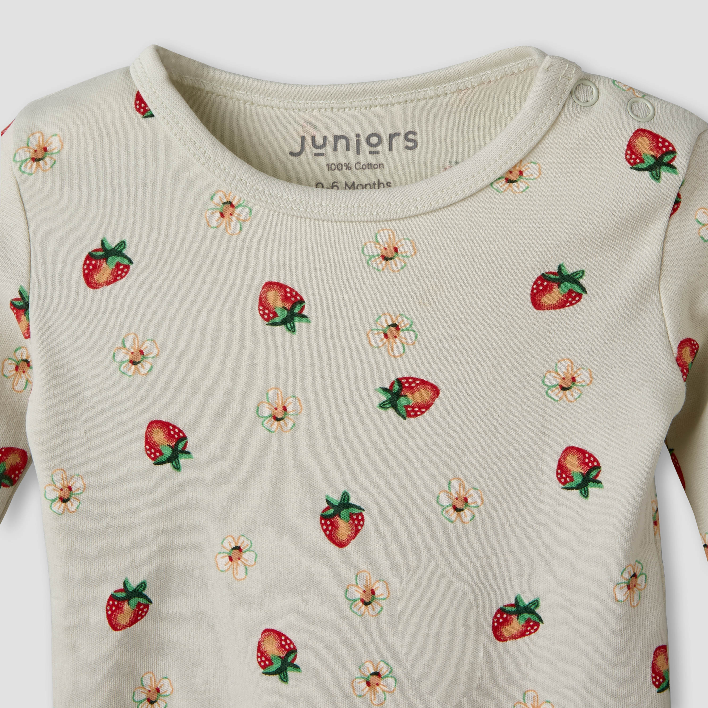 Juniors Cotton Round Neck Long Sleeve Pyjama Set with Strawberry Print-baby-girls-clothing-nightwear-pyjamasets-image-7