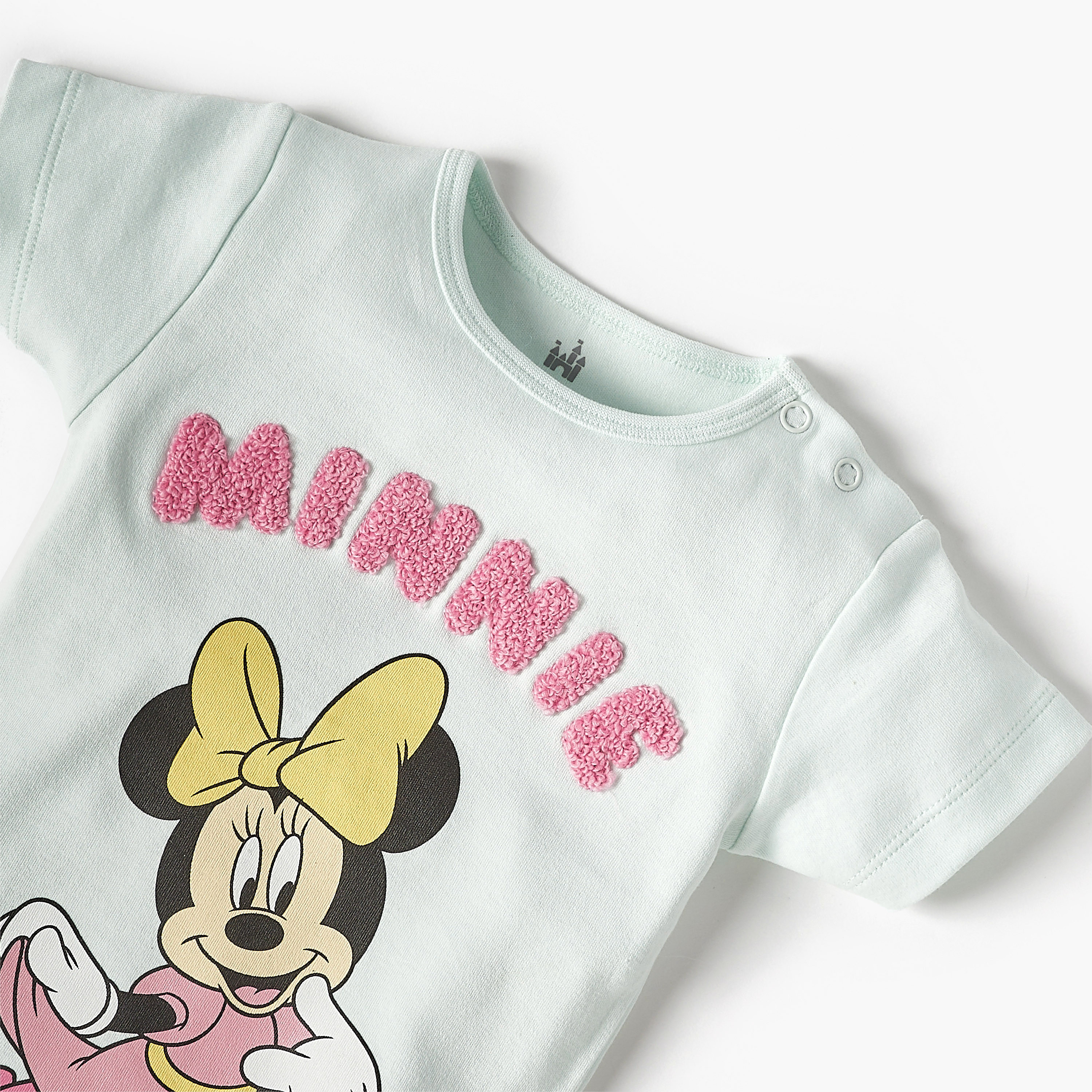 Disney Minnie Mouse Print T-shirt and Pyjama Set-baby-girls-clothing-setsandcoords-image-4