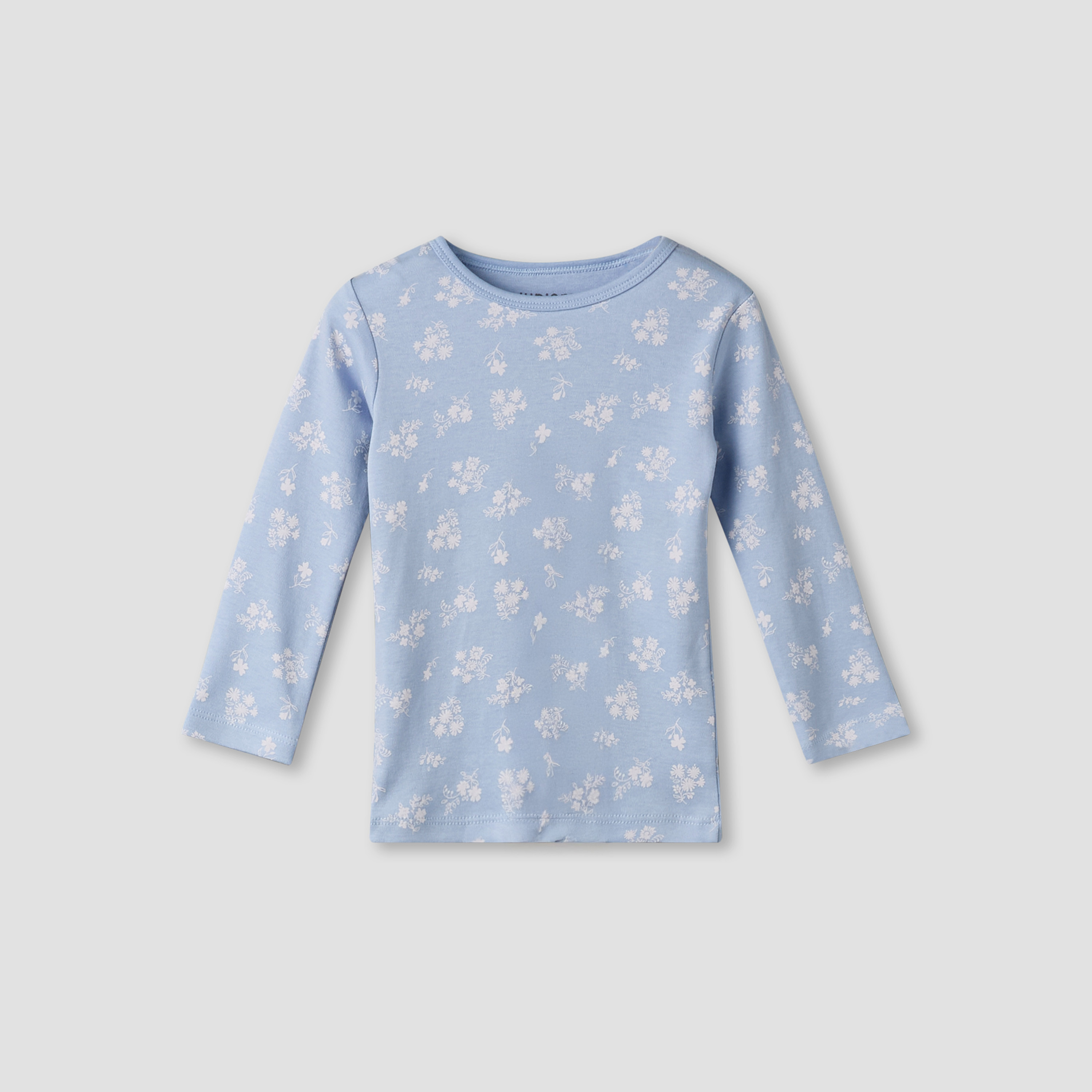 Juniors Cotton Round Neck Long Sleeve Pyjama Set with Floral Print-baby-girls-clothing-nightwear-pyjamasets-image-3
