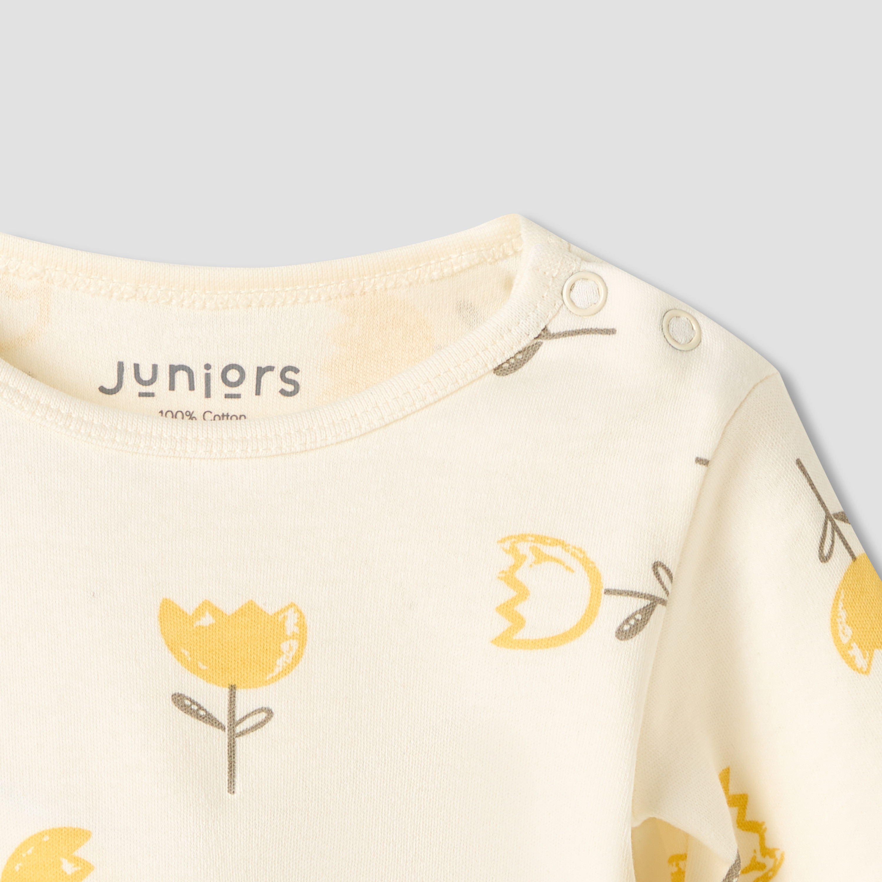 Juniors Printed Ribbed T-shirt and Pyjama Set-baby-girls-clothing-nightwear-pyjamasets-image-5