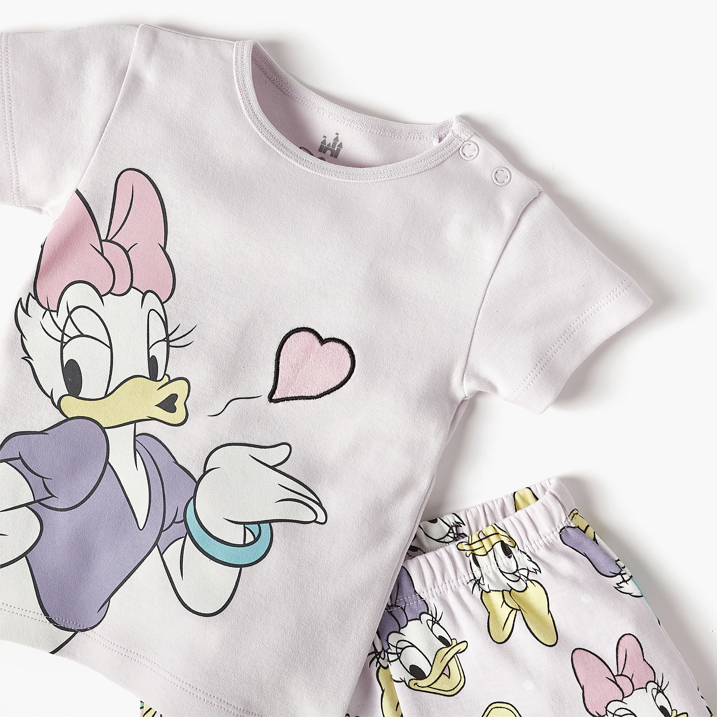 Disney Daisy Duck Print T-shirt and Pyjama Set-baby-girls-clothing-setsandcoords-image-4