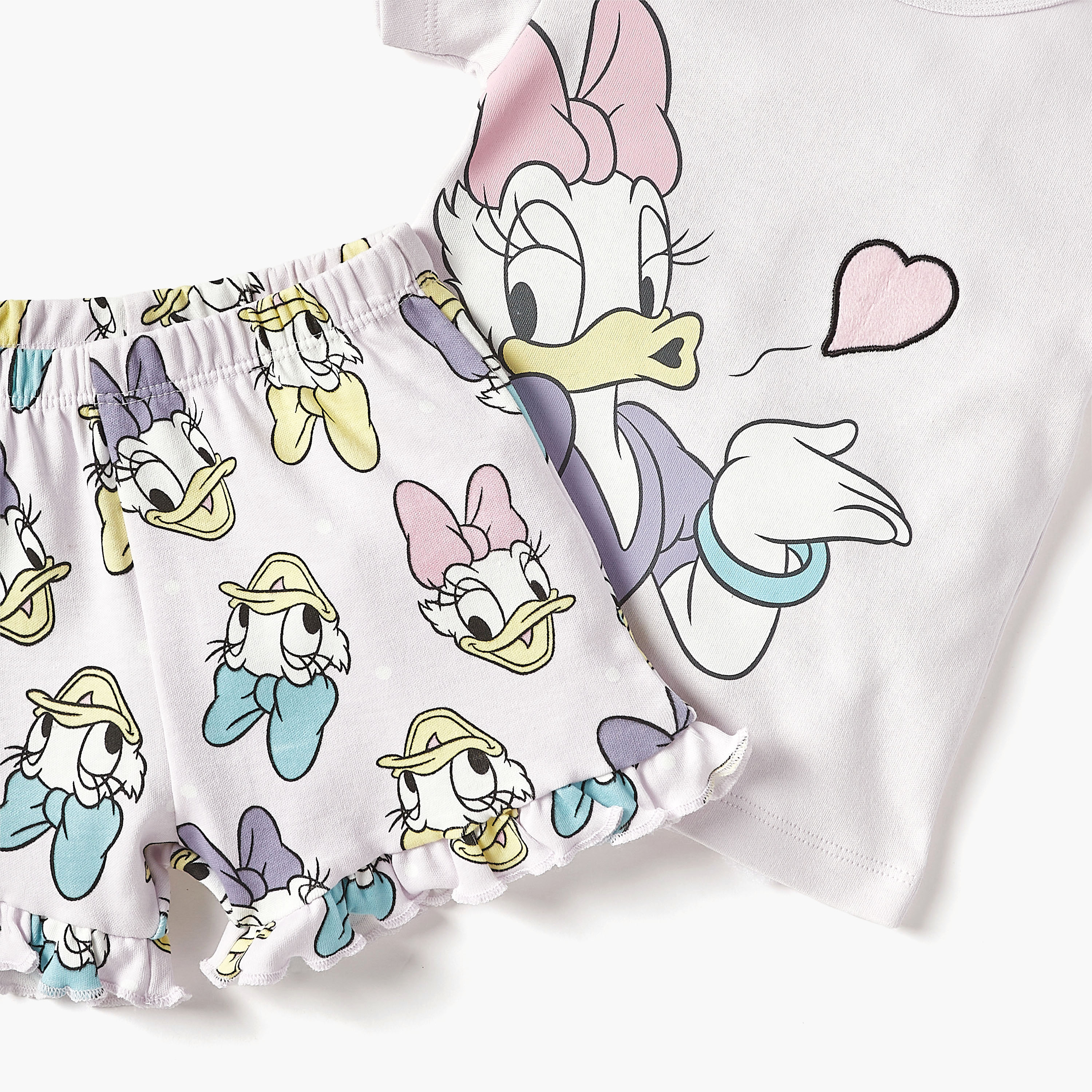 Disney Daisy Duck Print T-shirt and Pyjama Set-baby-girls-clothing-setsandcoords-image-5