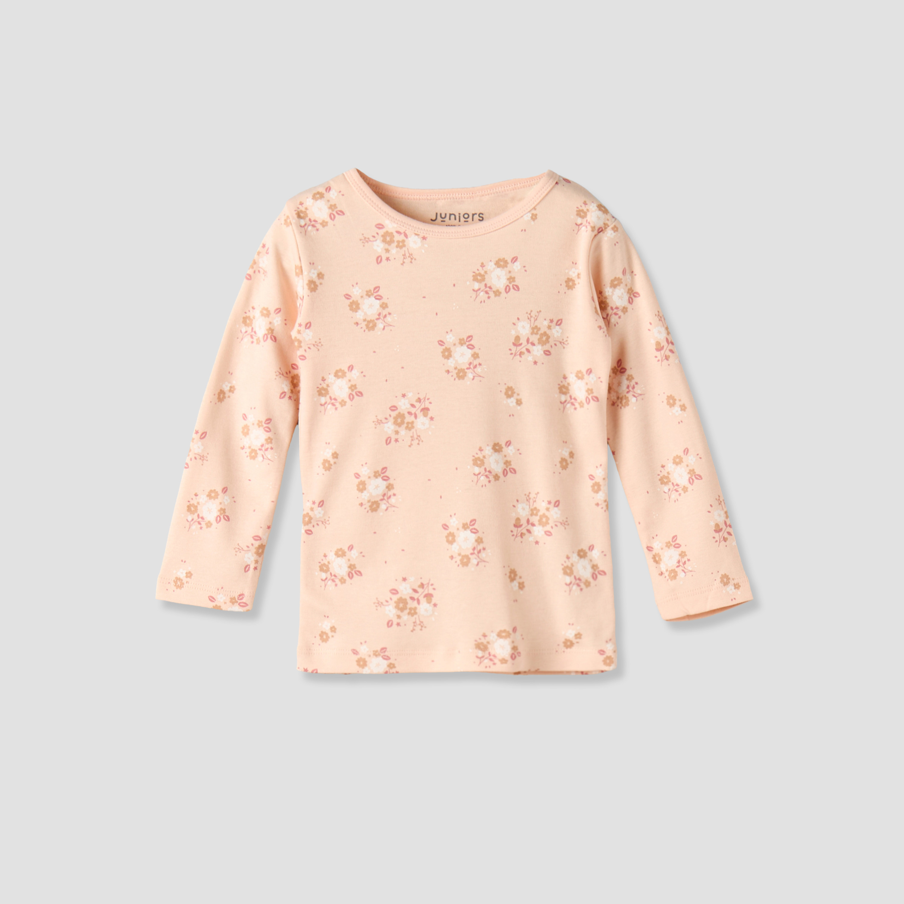 Juniors Cotton Crew Neck Long Sleeve Pyjama Set with Floral Print-baby-girls-clothing-nightwear-pyjamasets-image-3