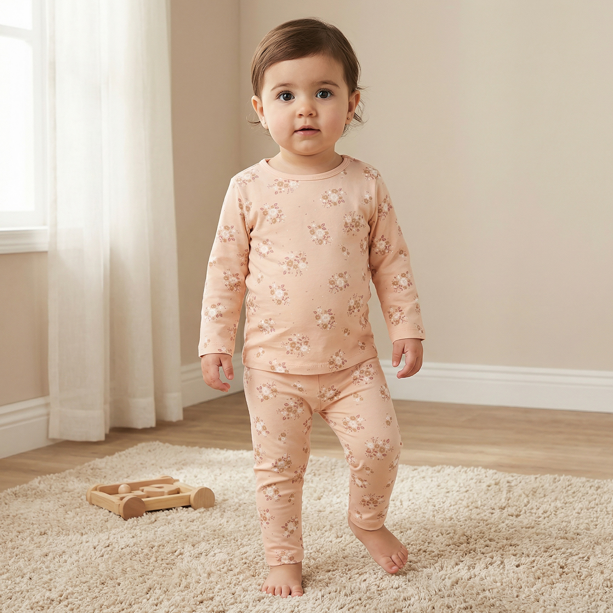 Juniors Cotton Crew Neck Long Sleeve Pyjama Set with Floral Print-baby-girls-clothing-nightwear-pyjamasets-image-1