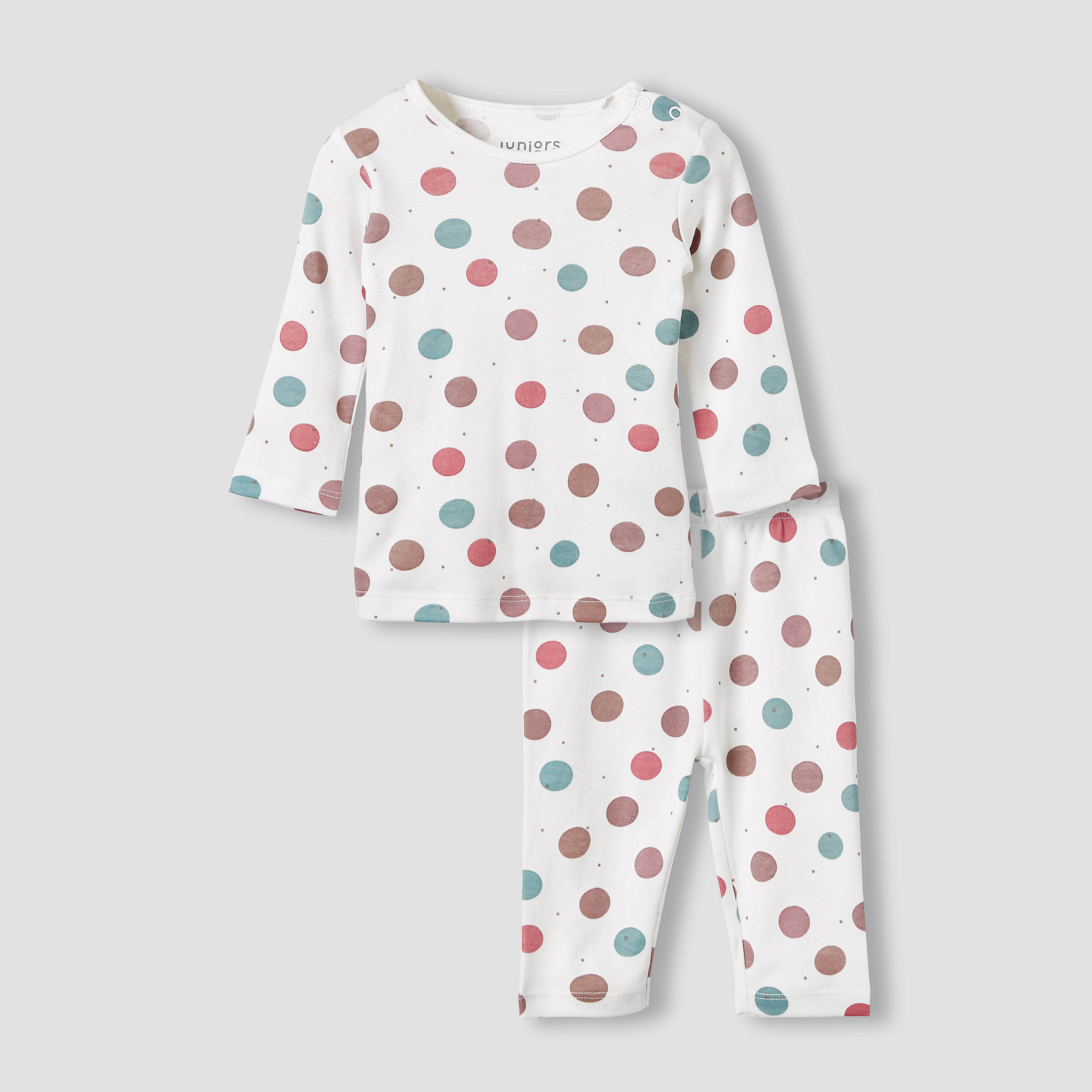 طقم بيجاما وتيشيرت بطبعات منقطة من جونيورز-baby-girls-clothing-nightwear-pyjamasets-image-2