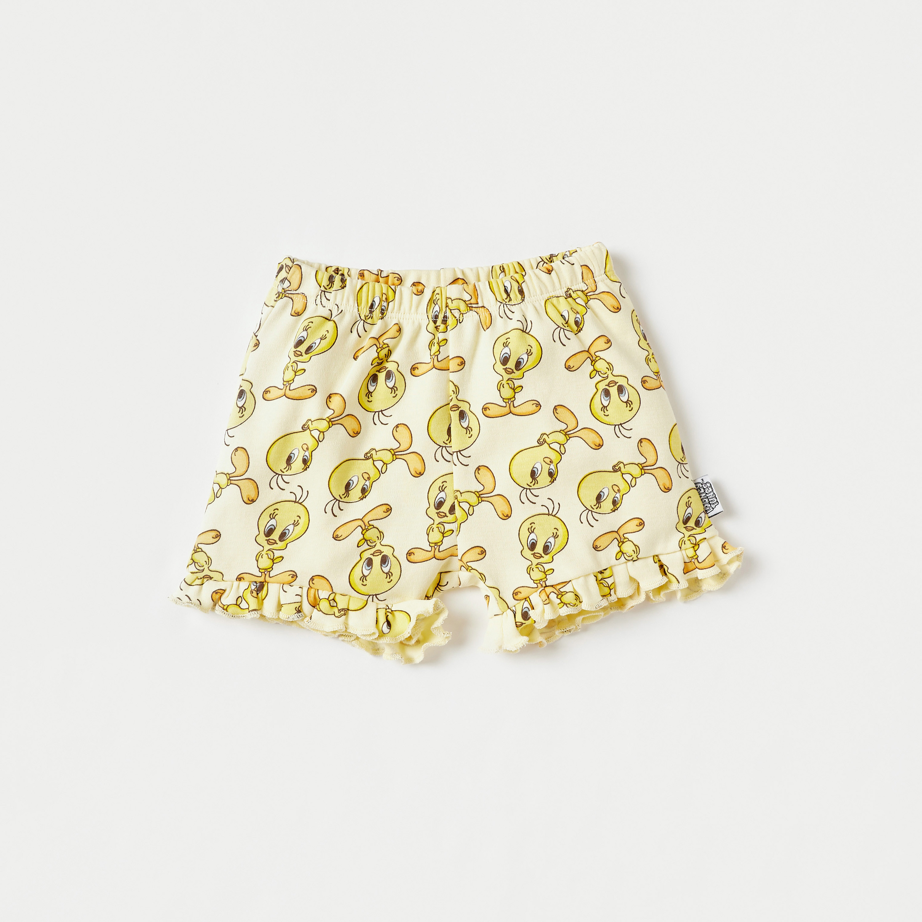 طقم شورت وتيشيرت بطبعات تويتي-baby-girls-clothing-setsandcoords-image-3
