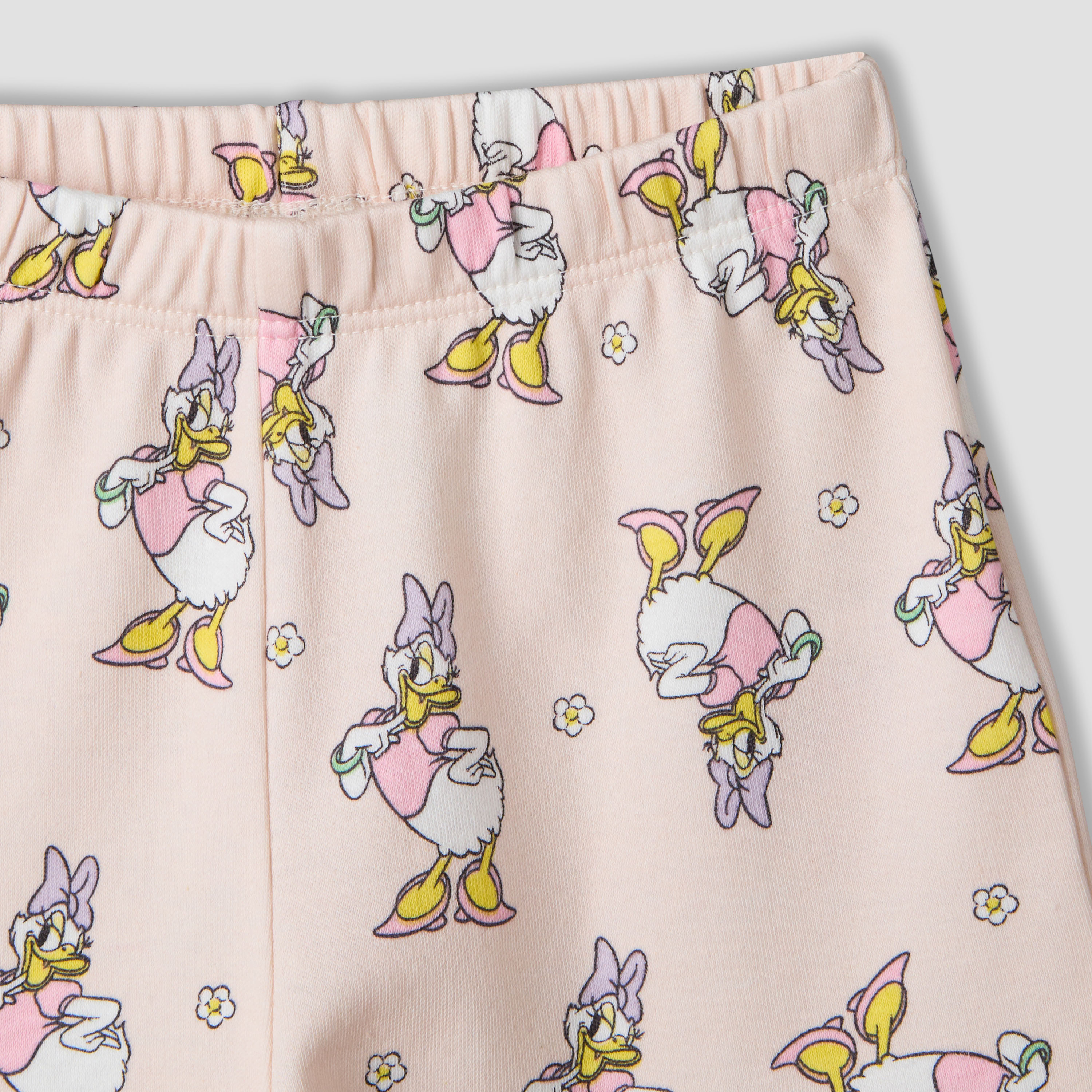 Disney Round Neck Short Sleeve T-shirt and Shorts Set with Daisy Duck Print-baby-girls-clothing-setsandcoords-image-7