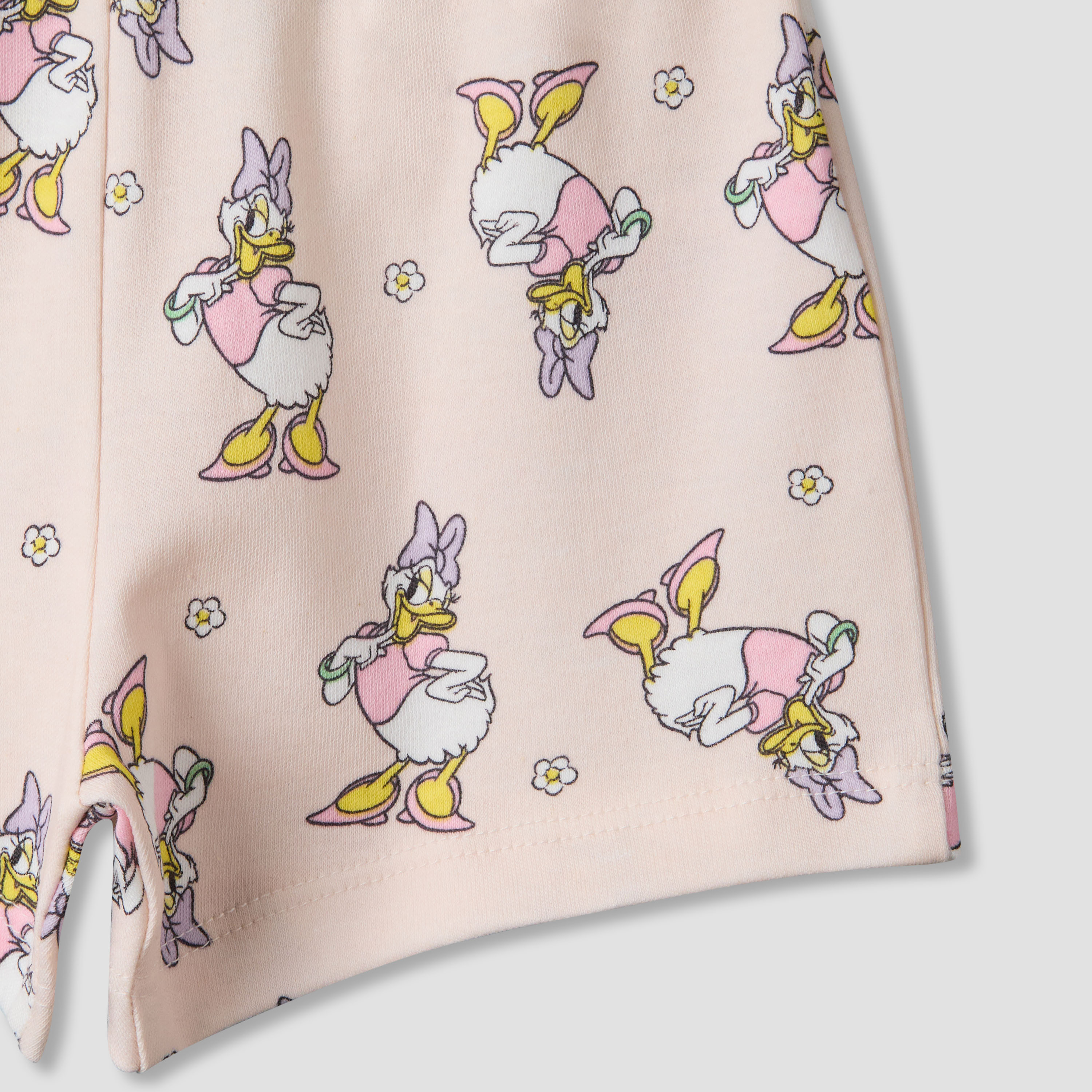 Disney Round Neck Short Sleeve T-shirt and Shorts Set with Daisy Duck Print-baby-girls-clothing-setsandcoords-image-8