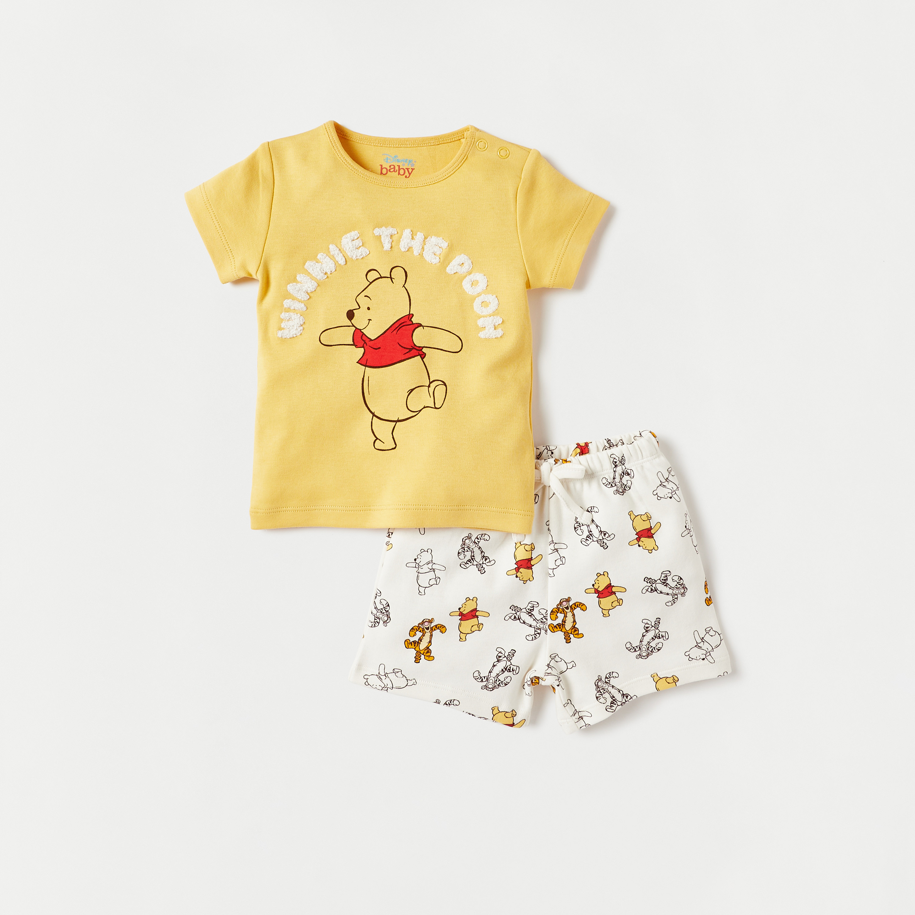 طقم شورت بخصر مطاطي وتيشيرت بطبعات ويني ذا بوه من ديزني-promo_babyshop_Buy3for99_OMN130126-image-1