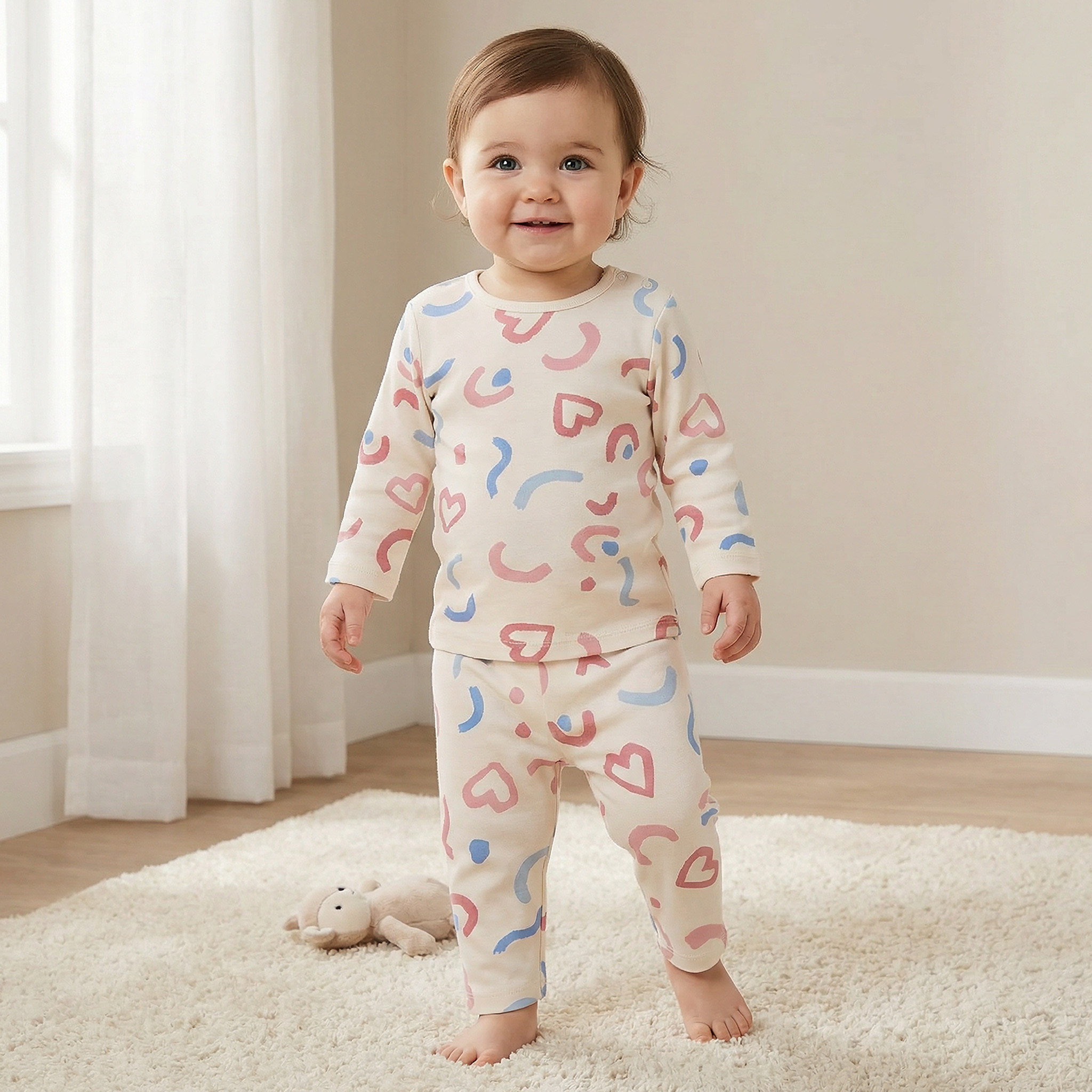 Juniors Pyjama Set with Graphic Print - Cotton - Long Sleeves-baby-boys-clothing-nightwear-pyjamasets-image-1