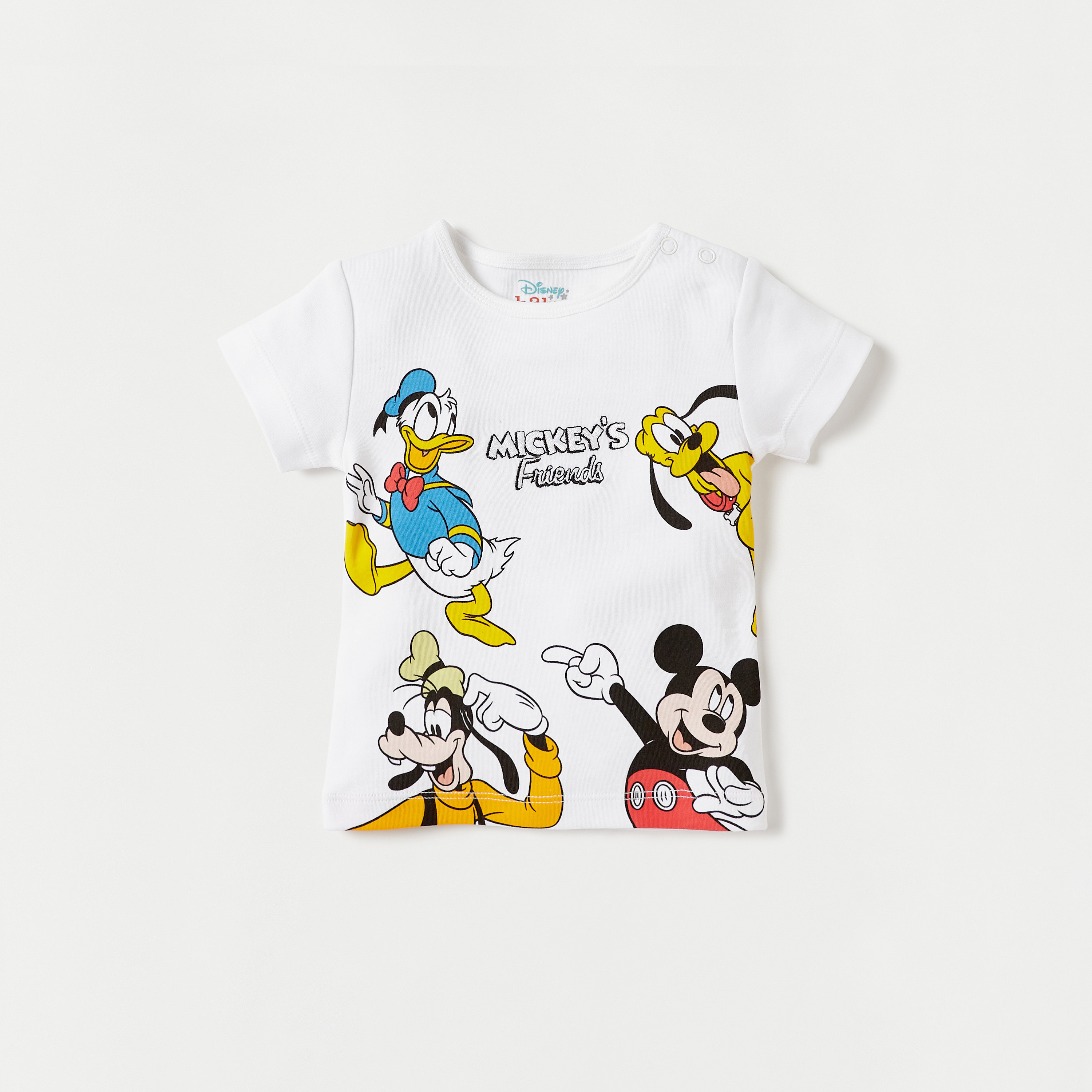 Disney Mickey Mouse and Friends Print T-shirt and Shorts Set-baby-boys-clothing-setsandcoords-image-2