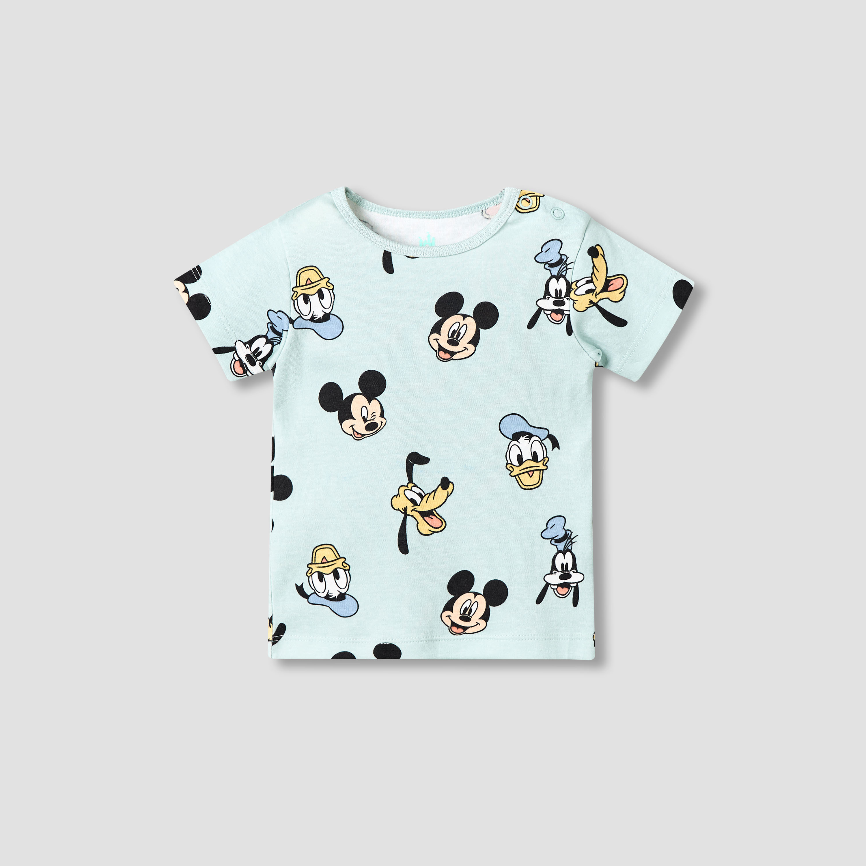 Disney Cotton Round Neck Short Sleeves T-shirt and Shorts Set with Mickey Mouse and Friends Print-baby-boys-clothing-setsandcoords-image-3