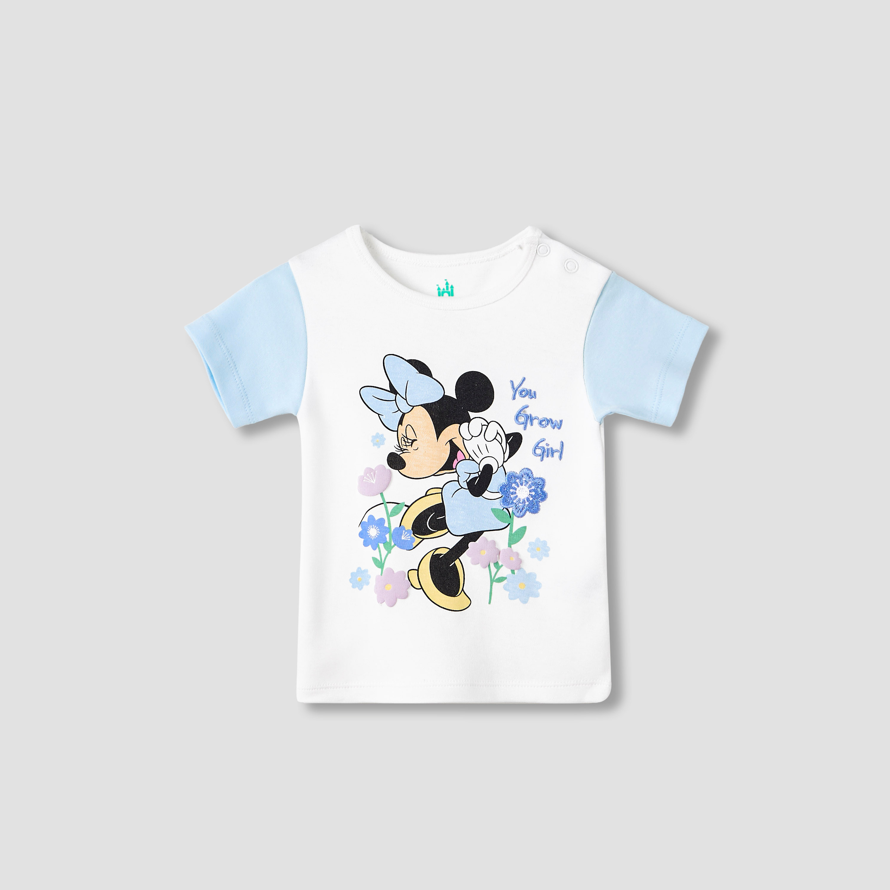 Disney Girls T-shirt and Shorts Set with Minnie Mouse Print - Cotton - Short Sleeves - Round Neck-baby-girls-clothing-setsandcoords-image-2