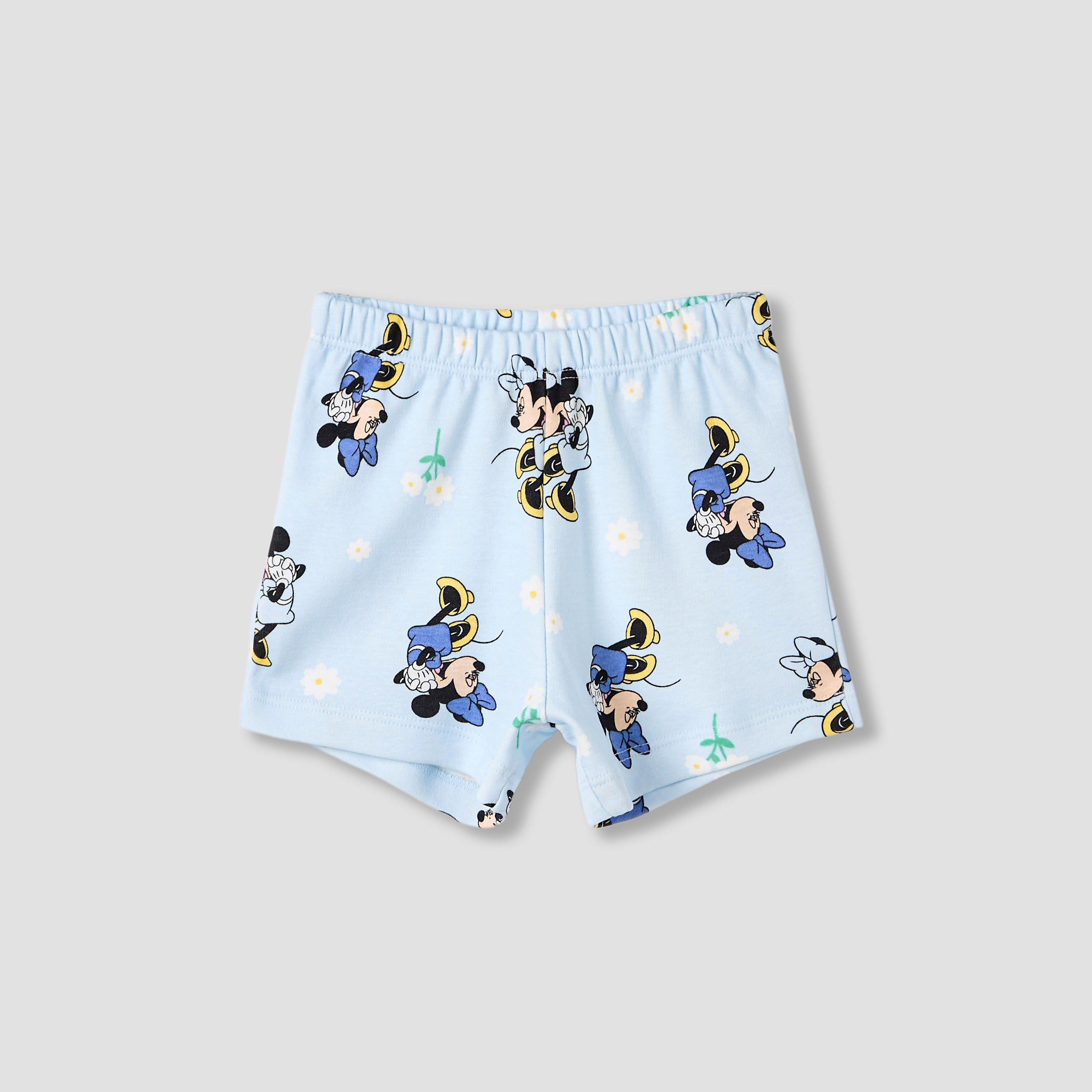 Disney Girls T-shirt and Shorts Set with Minnie Mouse Print - Cotton - Short Sleeves - Round Neck-baby-girls-clothing-setsandcoords-image-3