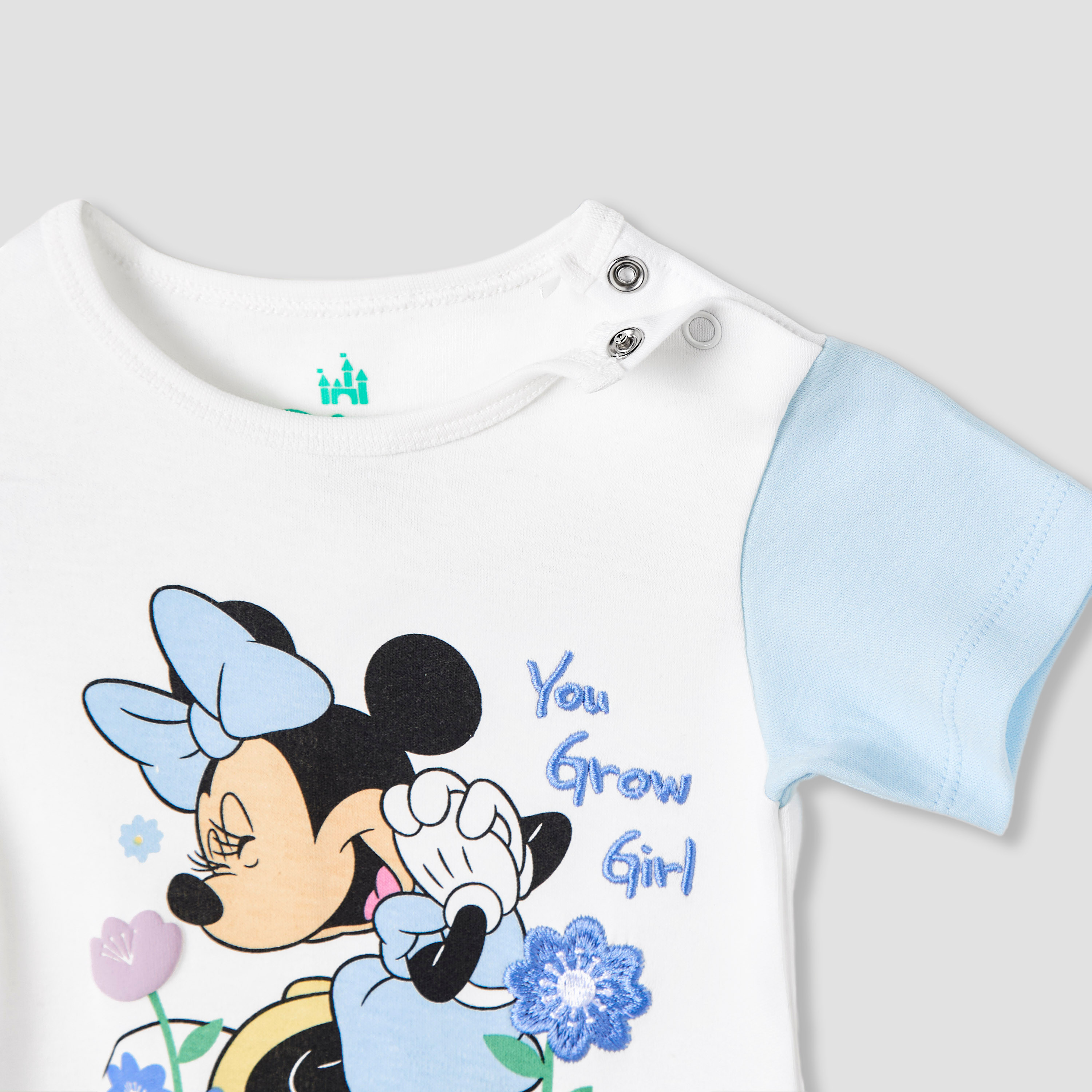 Disney Girls T-shirt and Shorts Set with Minnie Mouse Print - Cotton - Short Sleeves - Round Neck-baby-girls-clothing-setsandcoords-image-4
