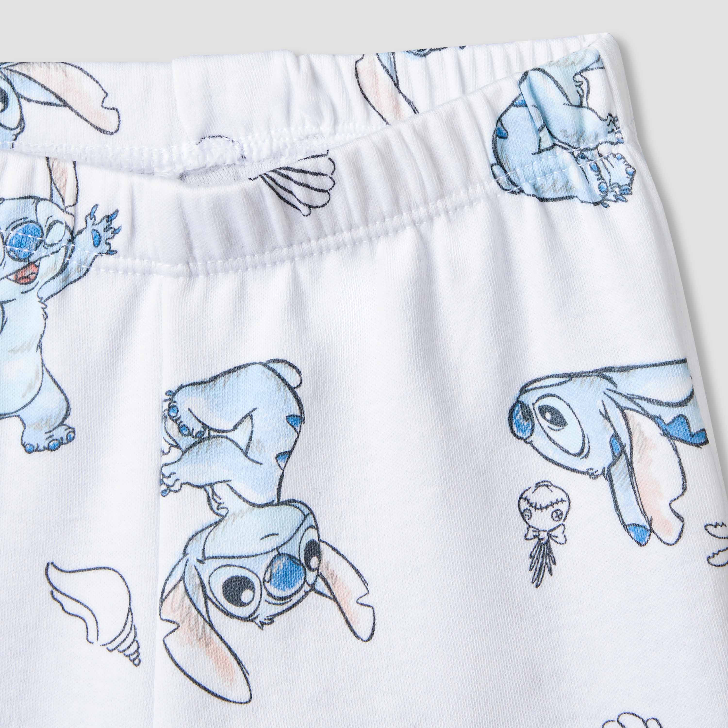 Disney Crew Neck Short Sleeves T-shirt and Shorts Set with Stitch Print-baby-boys-clothing-setsandcoords-image-7