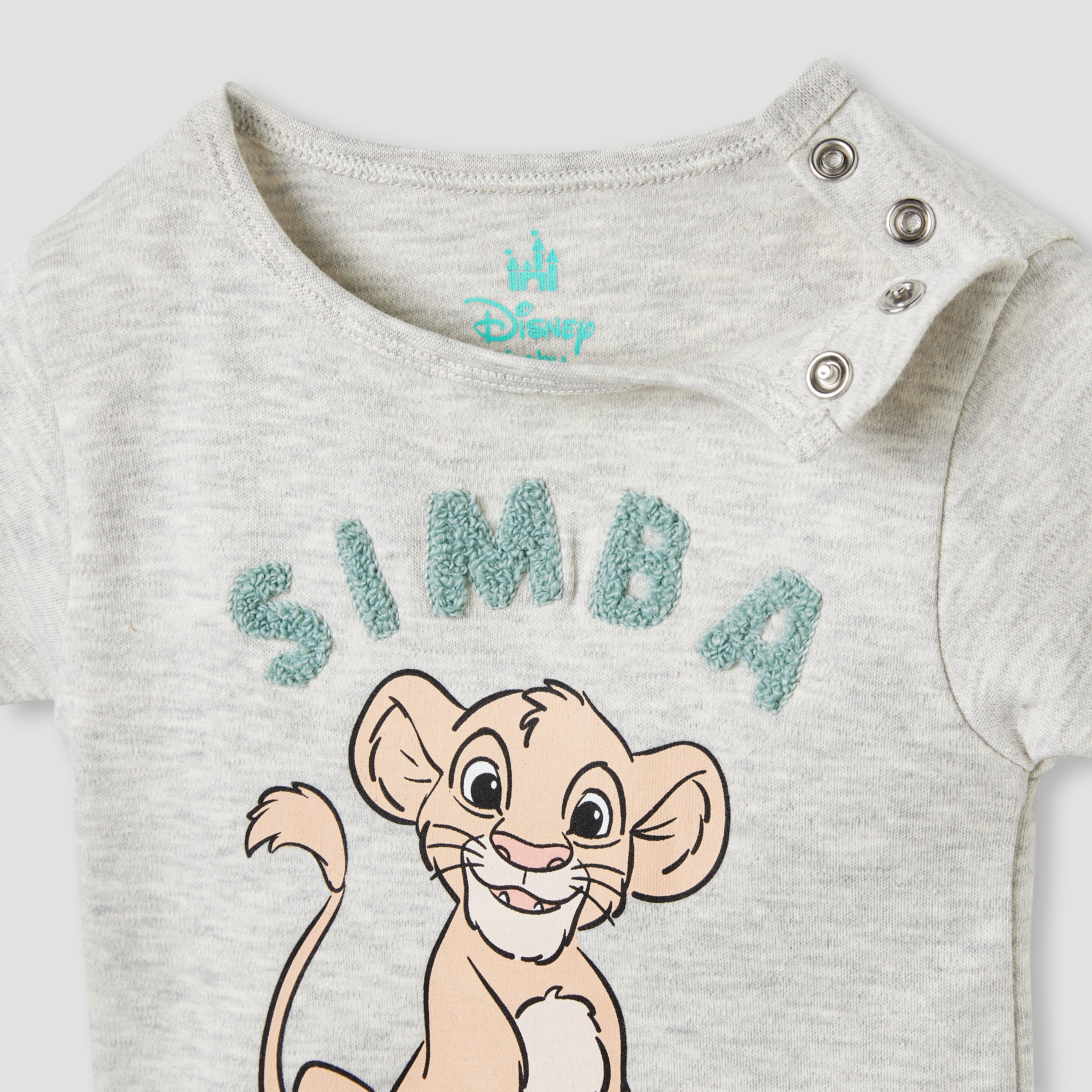 Disney Girls T-shirt and Shorts Set with Simba Print - Cotton - Short Sleeves - Round Neck-baby-girls-clothing-setsandcoords-image-4