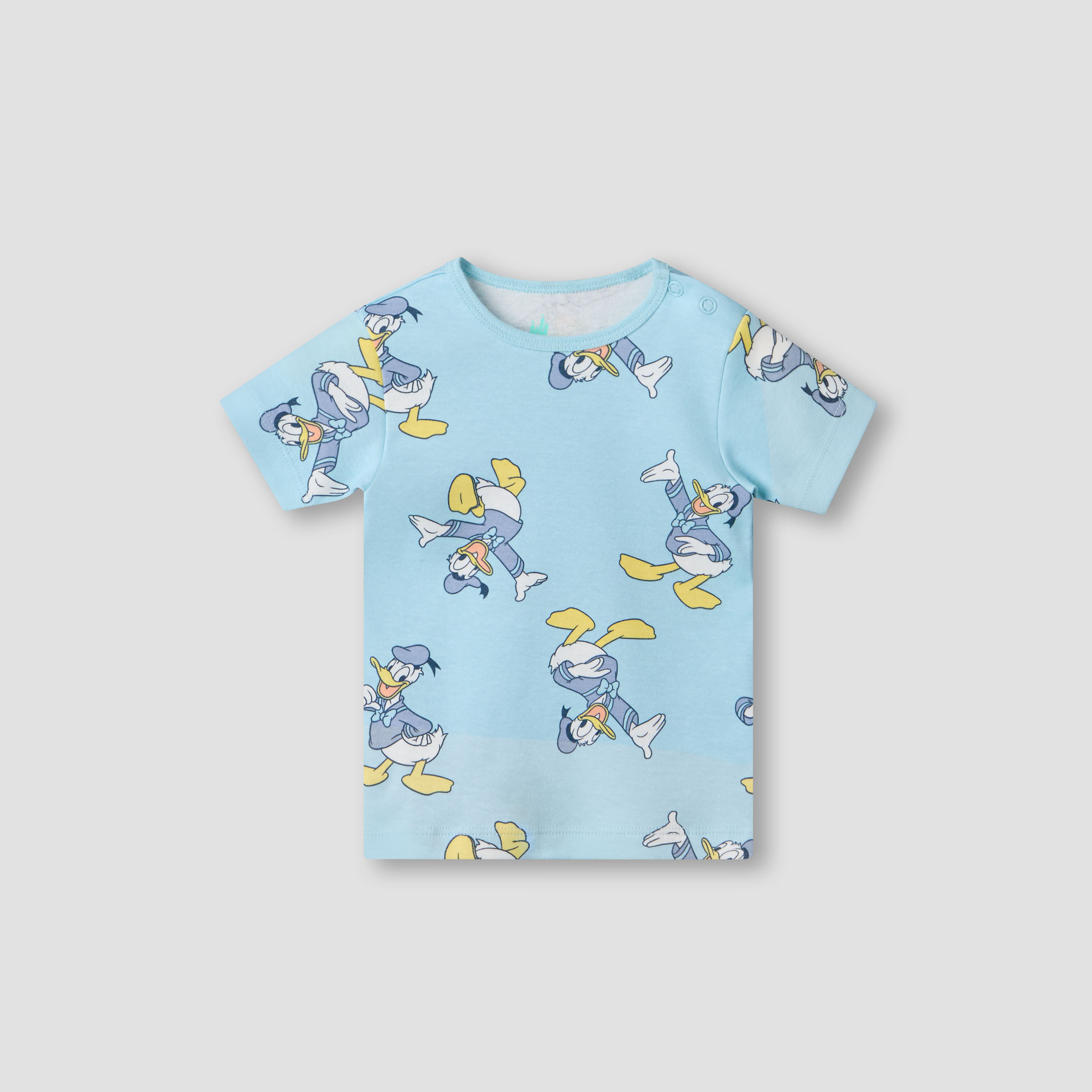 Disney Round Neck Short Sleeves T-shirt and Shorts Set with Donald Duck Print-baby-boys-clothing-setsandcoords-image-3