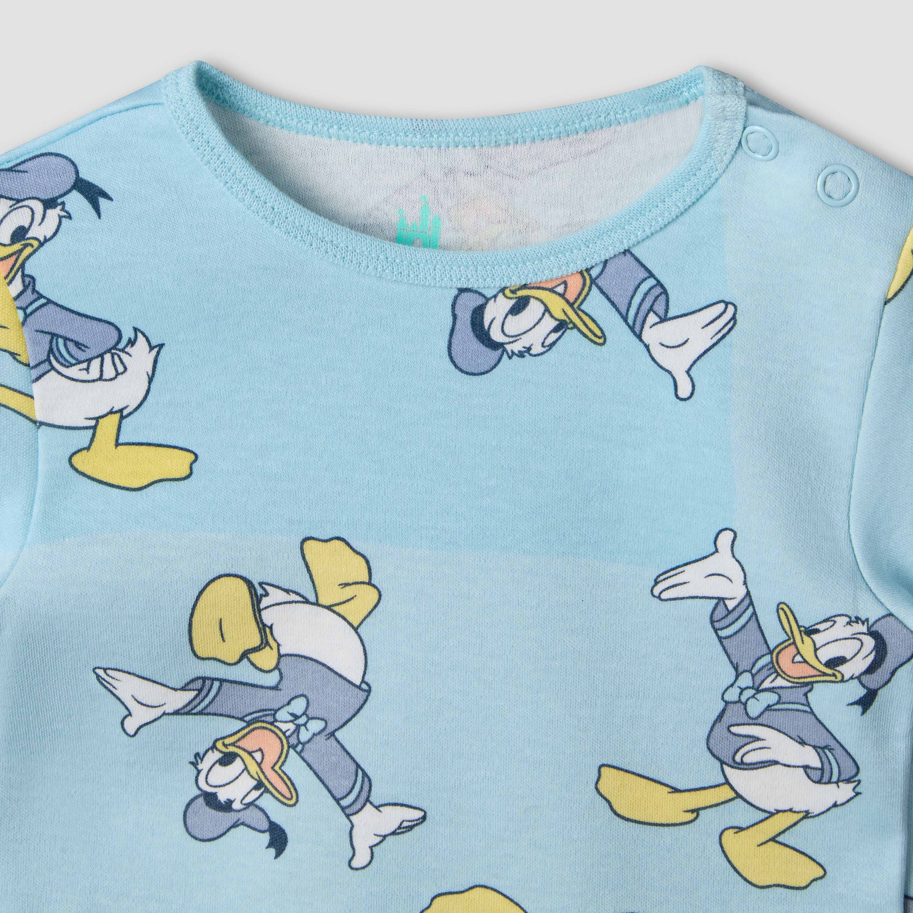 Disney Round Neck Short Sleeves T-shirt and Shorts Set with Donald Duck Print-baby-boys-clothing-setsandcoords-image-5