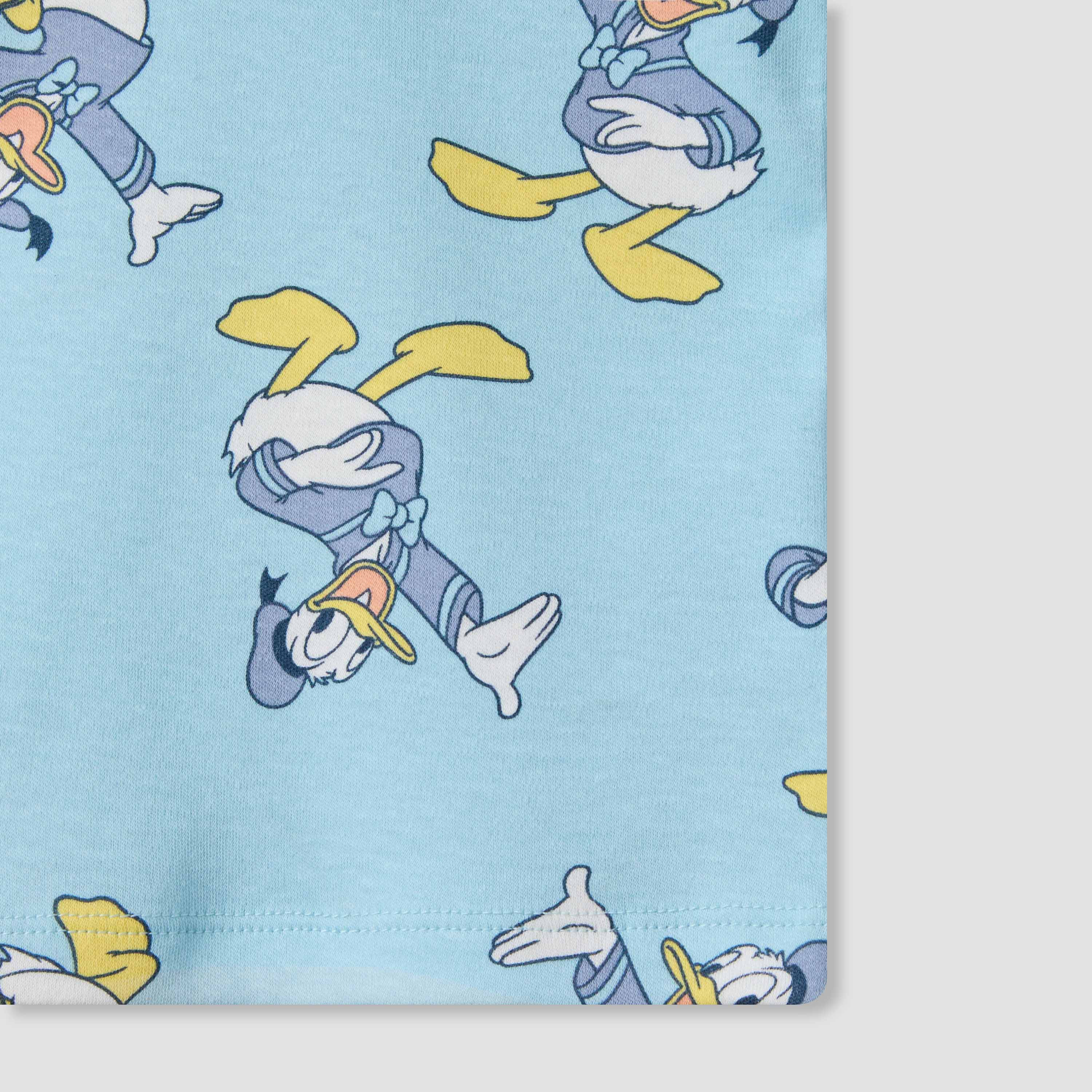 Disney Round Neck Short Sleeves T-shirt and Shorts Set with Donald Duck Print-baby-boys-clothing-setsandcoords-image-6