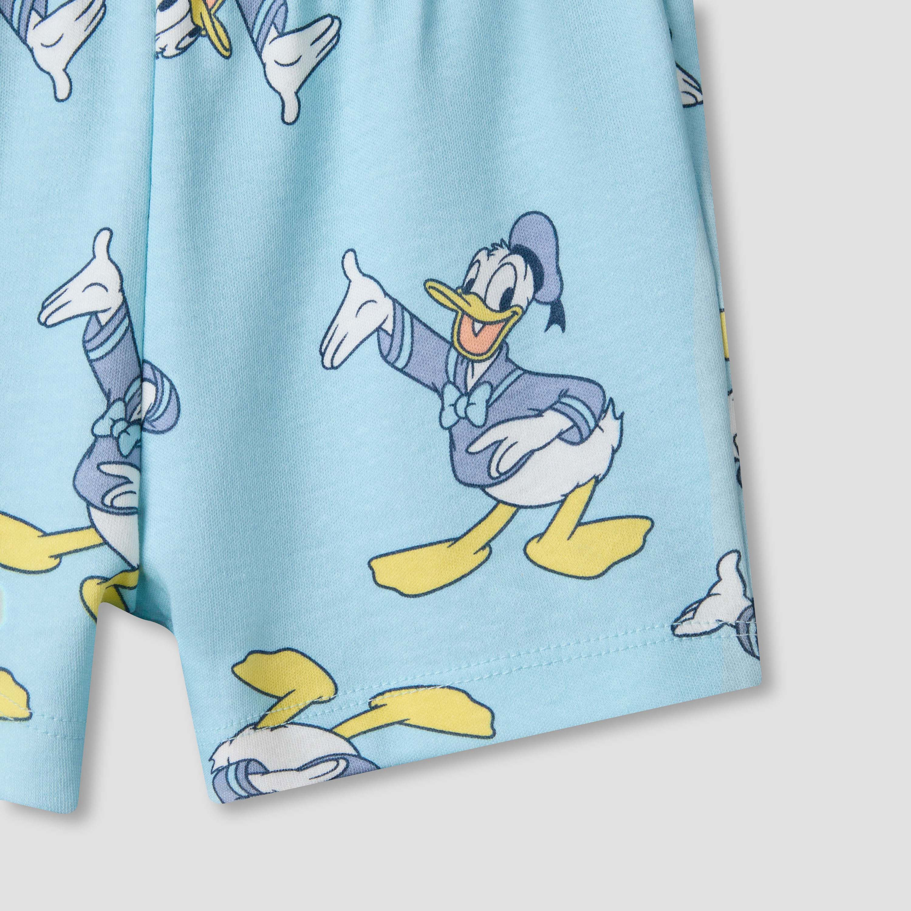 Disney Round Neck Short Sleeves T-shirt and Shorts Set with Donald Duck Print-baby-boys-clothing-setsandcoords-image-8