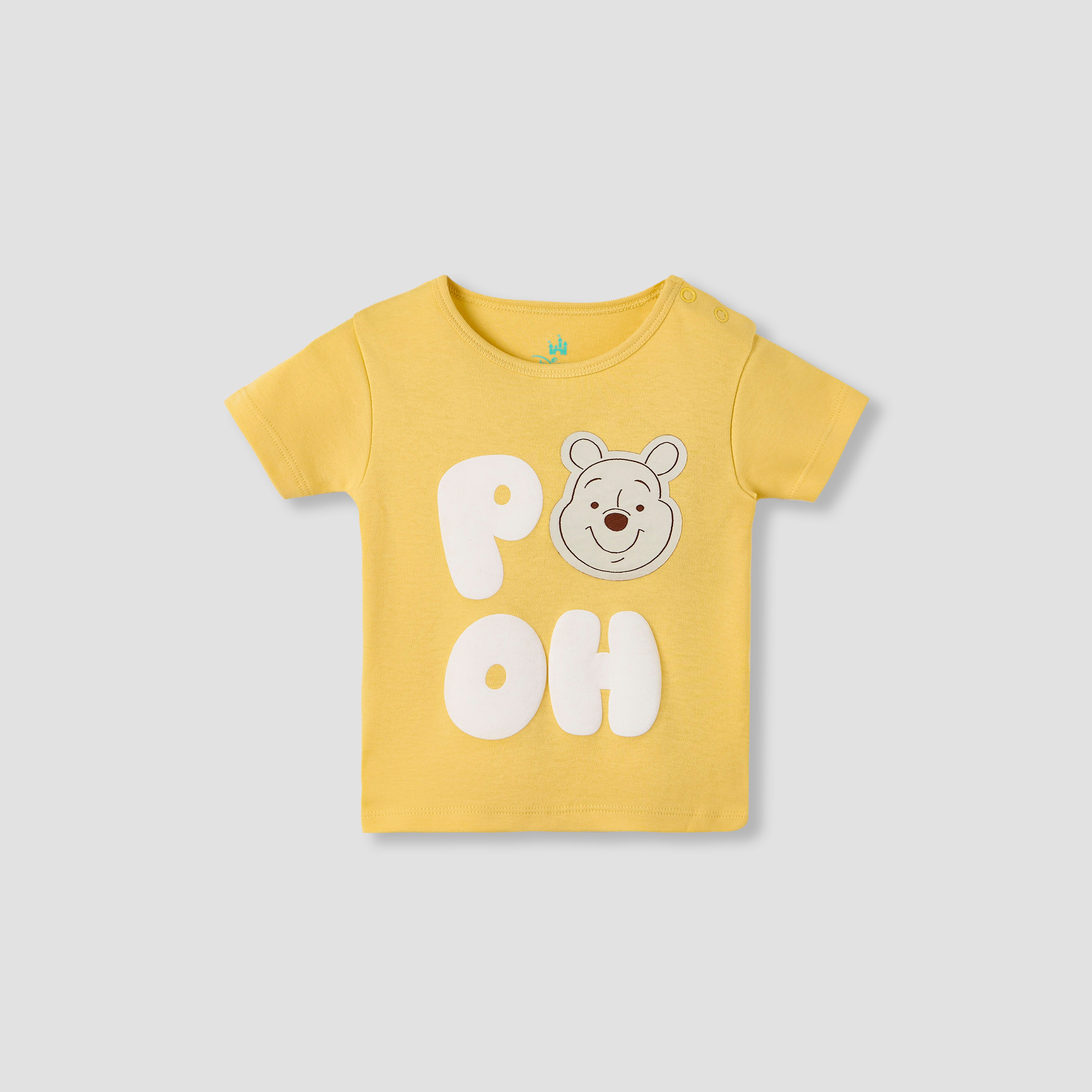 Disney Boys T-shirt and Shorts Set with Winnie-the-Pooh Print - Cotton - Short Sleeves - Round Neck-baby-boys-clothing-setsandcoords-image-2