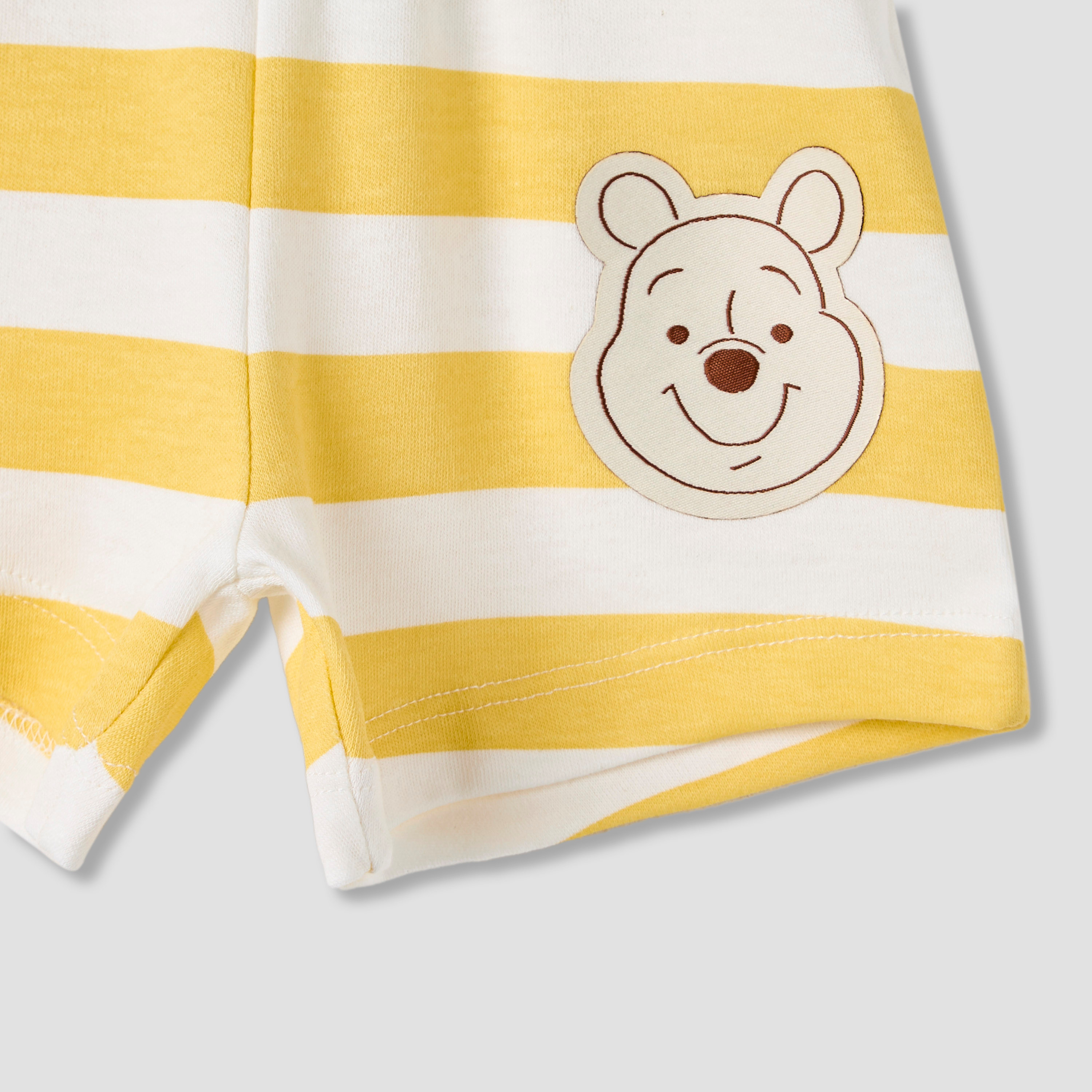 Disney Boys T-shirt and Shorts Set with Winnie-the-Pooh Print - Cotton - Short Sleeves - Round Neck-baby-boys-clothing-setsandcoords-image-6