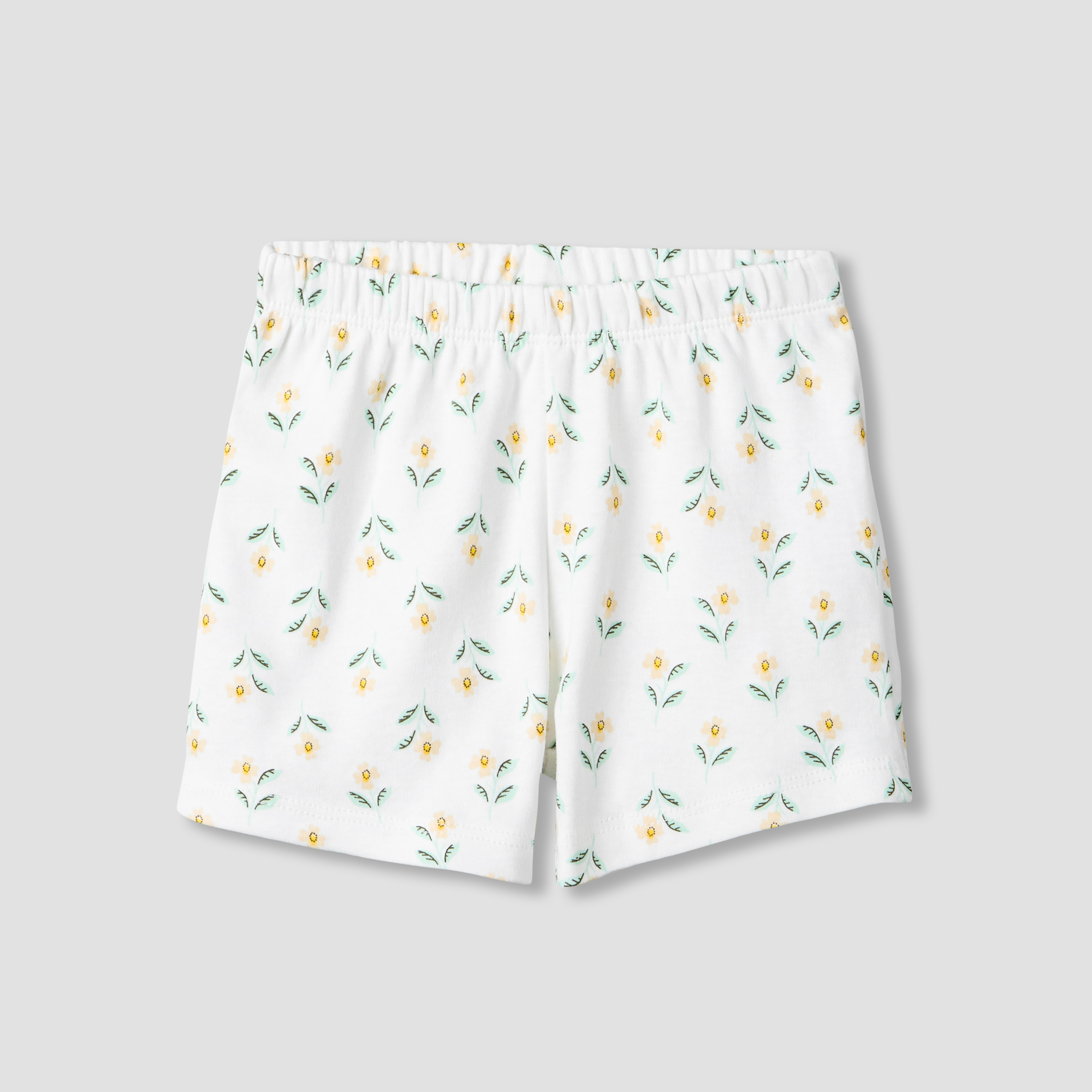 Juniors Round Neck Short Sleeves T-shirt and Shorts Set with Floral Print-baby-girls-clothing-setsandcoords-image-4