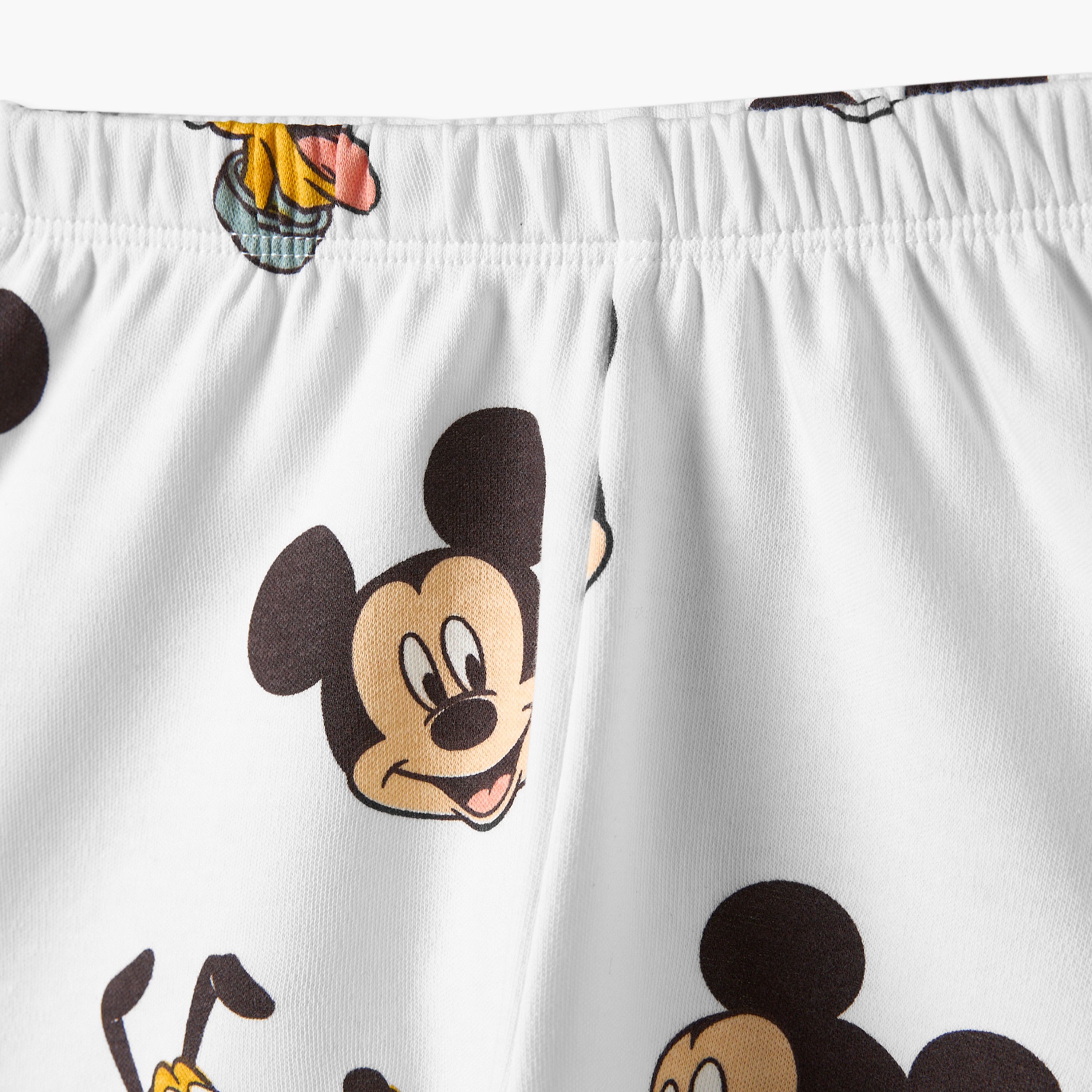 Disney Crew Neck Short Sleeves T-shirt and Shorts Set with Mickey Mouse and Pluto Print-baby-boys-clothing-setsandcoords-image-8