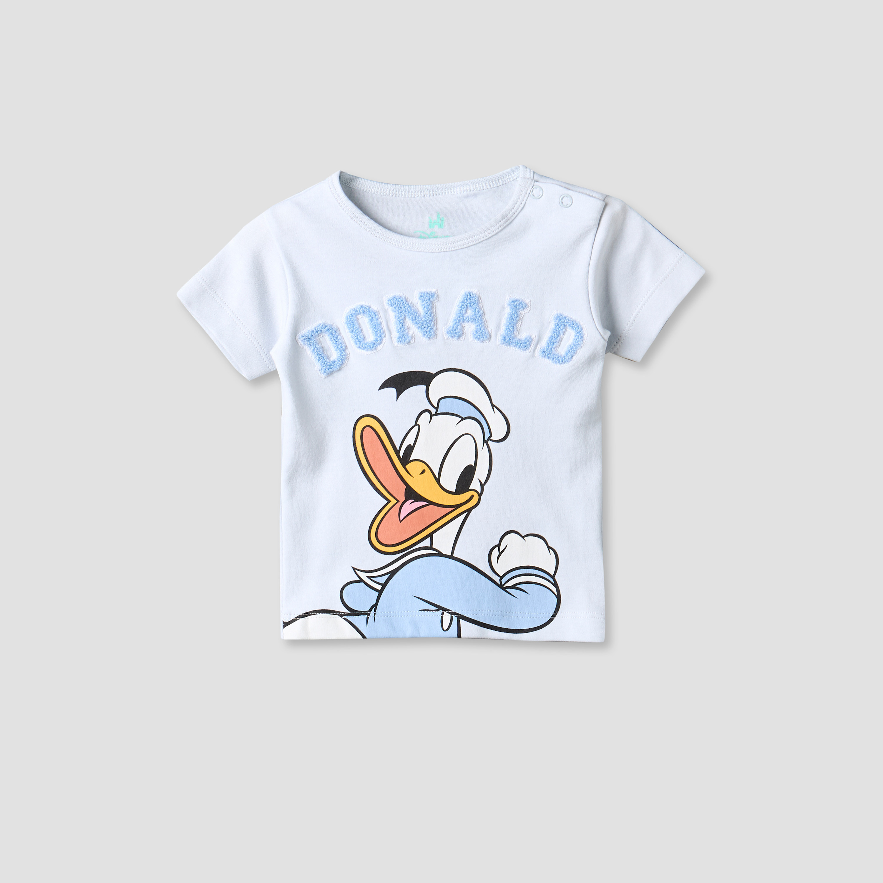 Disney Crew Neck Short Sleeves T-shirt and Shorts Set with Donald Duck Applique-baby-boys-clothing-setsandcoords-image-3