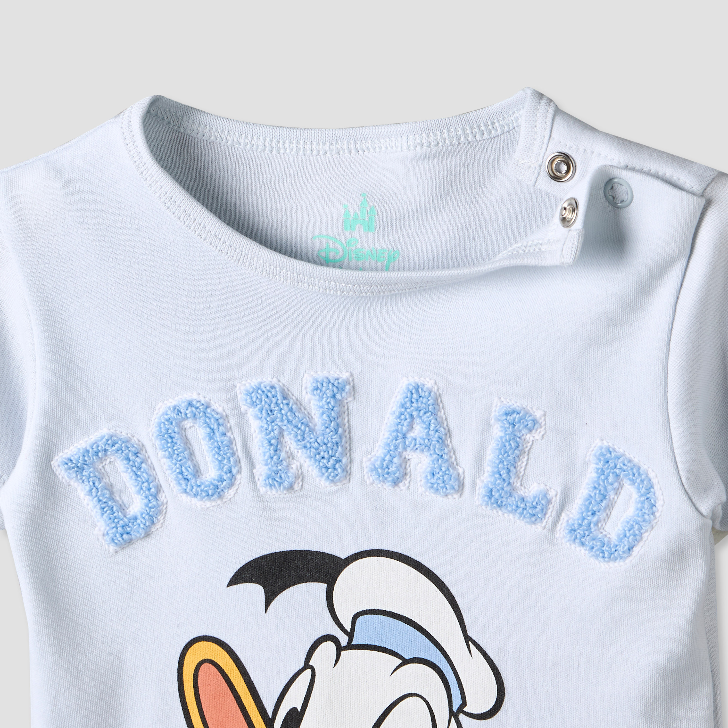 Disney Crew Neck Short Sleeves T-shirt and Shorts Set with Donald Duck Applique-baby-boys-clothing-setsandcoords-image-7