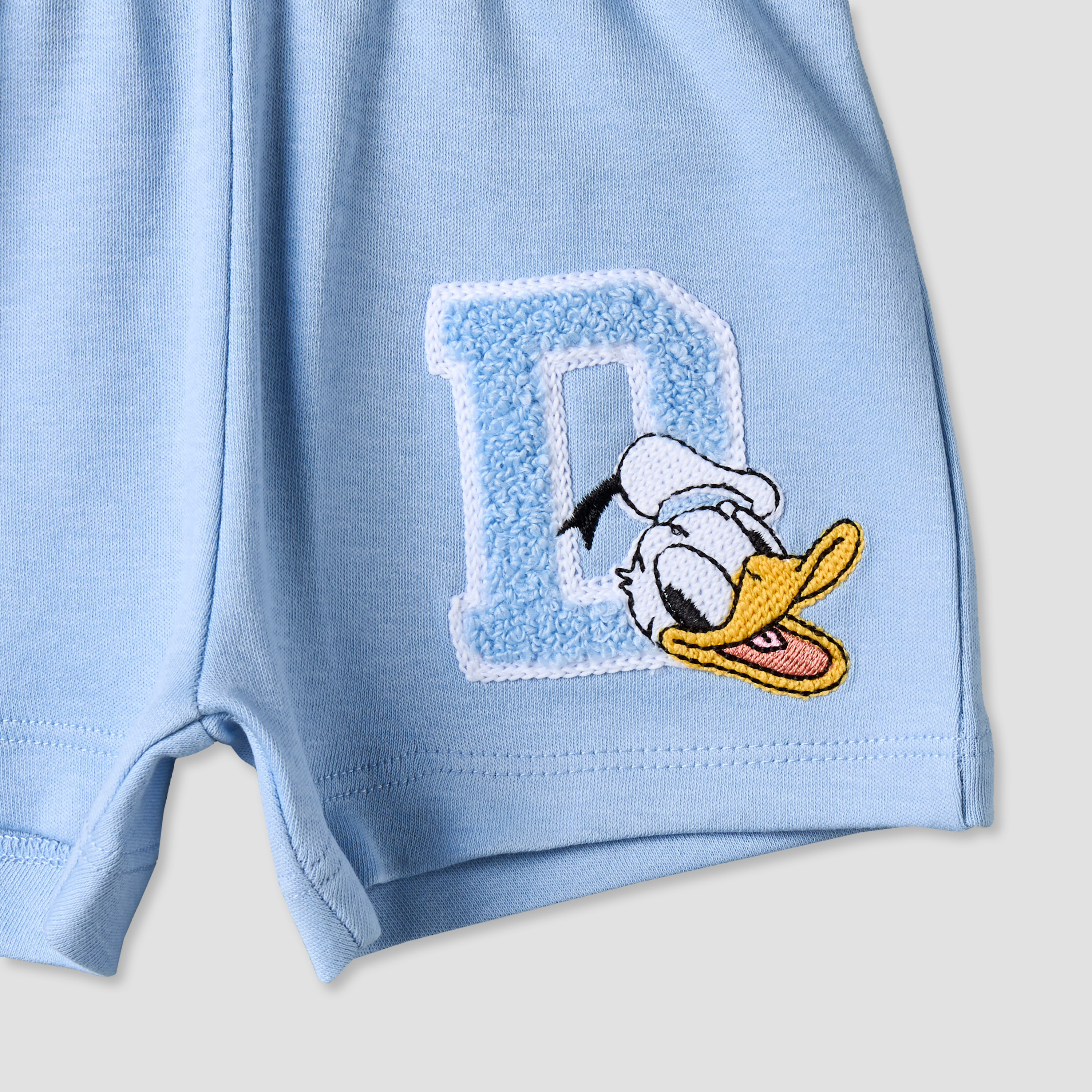 Disney Crew Neck Short Sleeves T-shirt and Shorts Set with Donald Duck Applique-baby-boys-clothing-setsandcoords-image-10