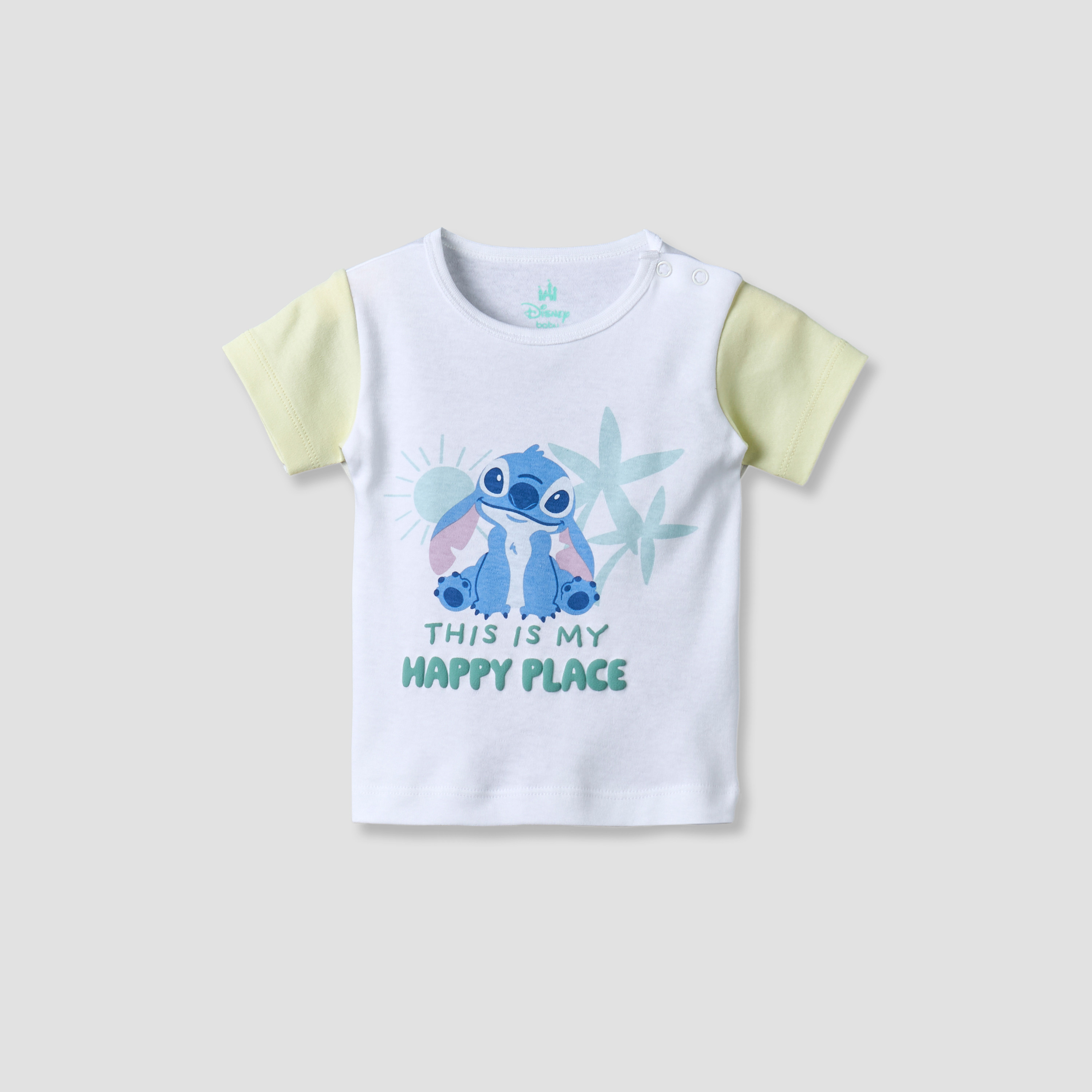Disney Round Neck Short Sleeves T-shirt and Shorts Set with Stitch Print-baby-boys-clothing-setsandcoords-image-3