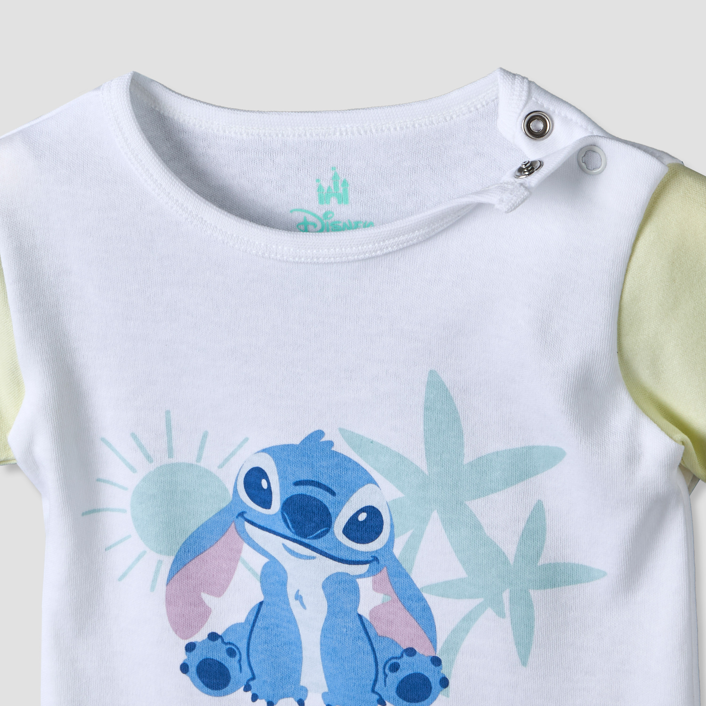Disney Round Neck Short Sleeves T-shirt and Shorts Set with Stitch Print-baby-boys-clothing-setsandcoords-image-8