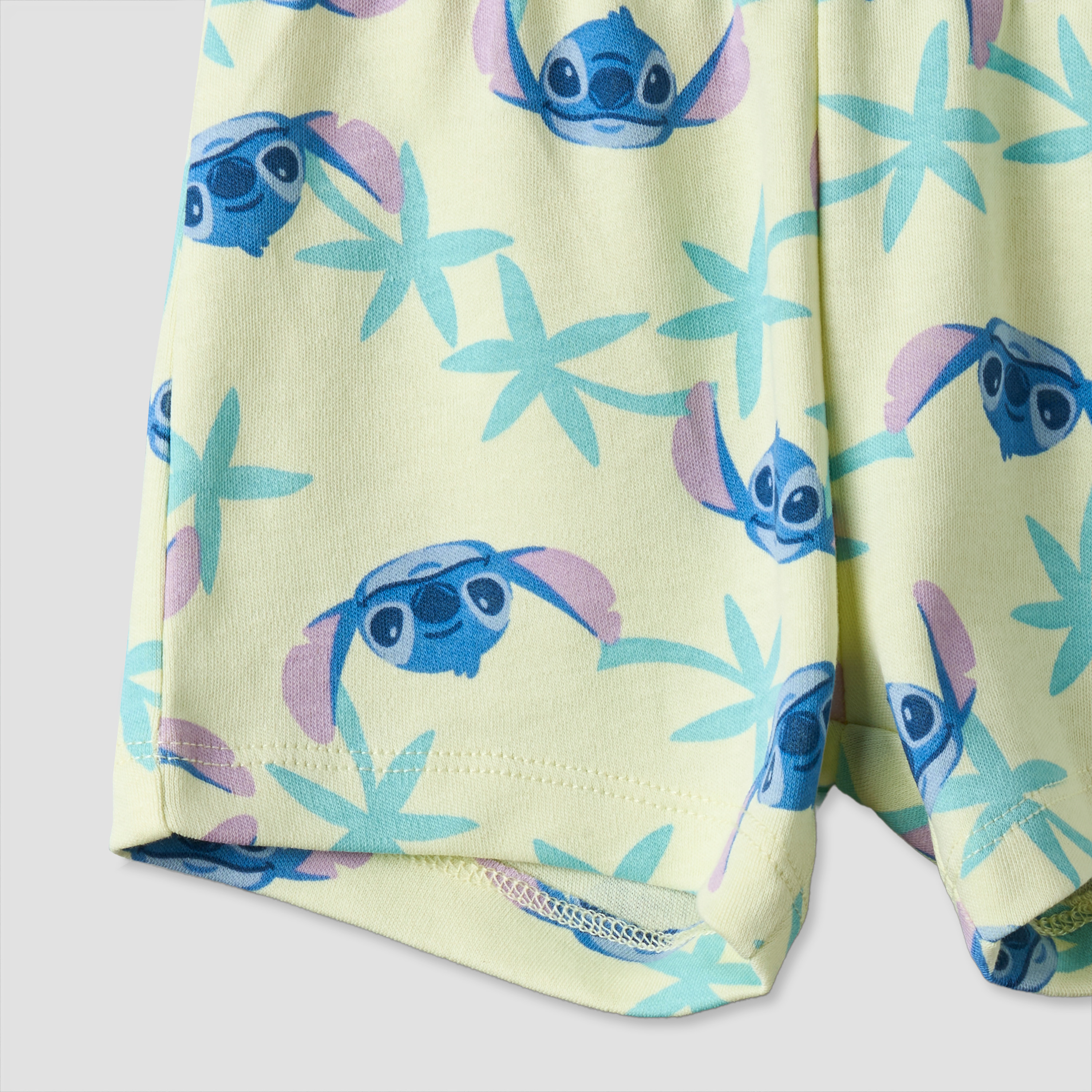 Disney Round Neck Short Sleeves T-shirt and Shorts Set with Stitch Print-baby-boys-clothing-setsandcoords-image-10