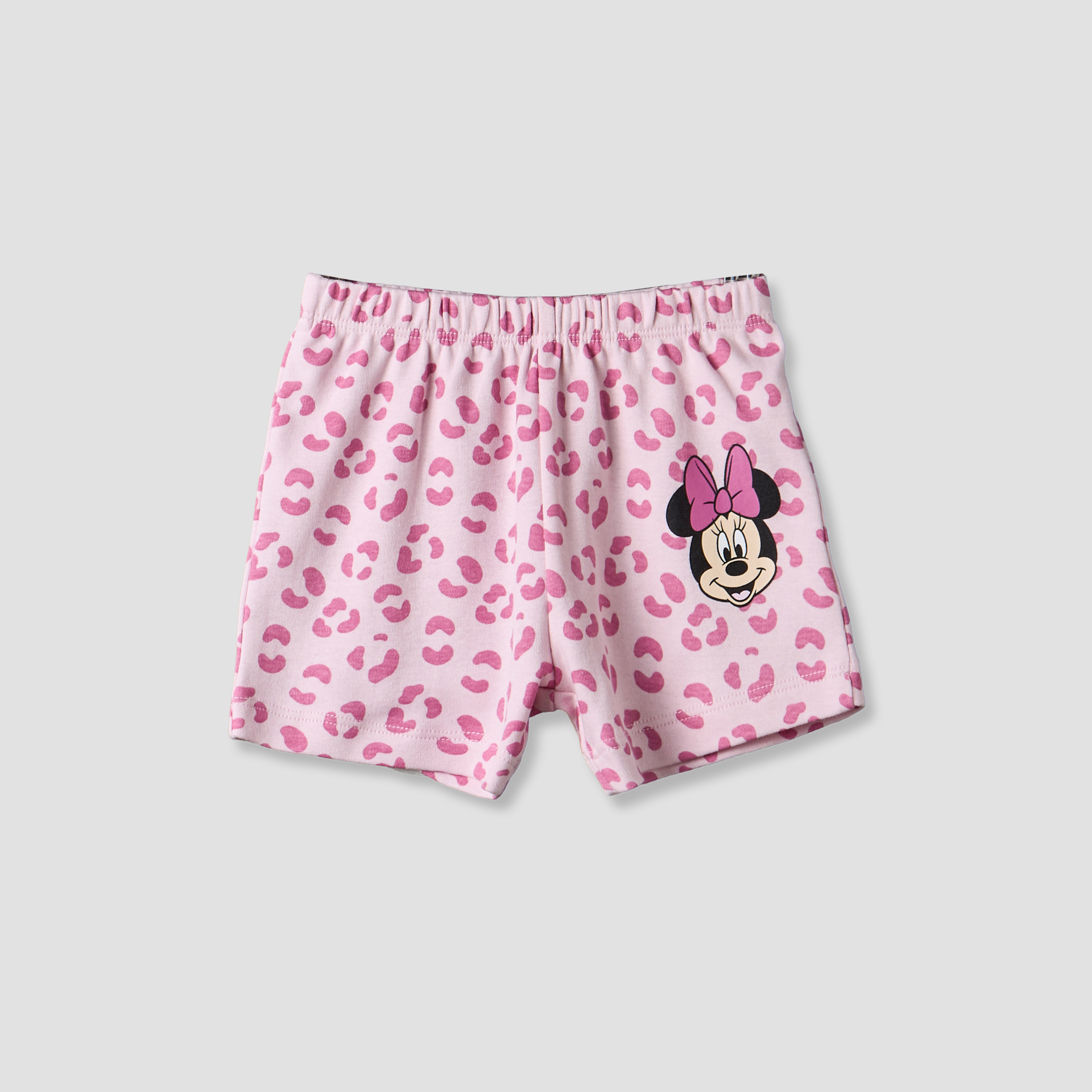 Disney Crew Neck Short Sleeve T-shirt and Shorts Set with Minnie Mouse Print-baby-girls-clothing-setsandcoords-image-3
