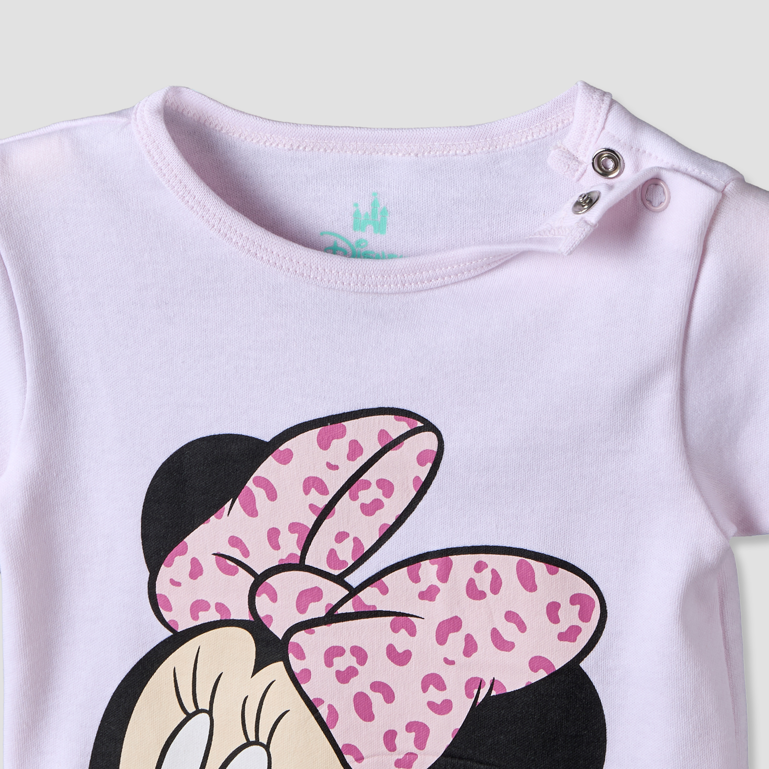 Disney Crew Neck Short Sleeve T-shirt and Shorts Set with Minnie Mouse Print-baby-girls-clothing-setsandcoords-image-7