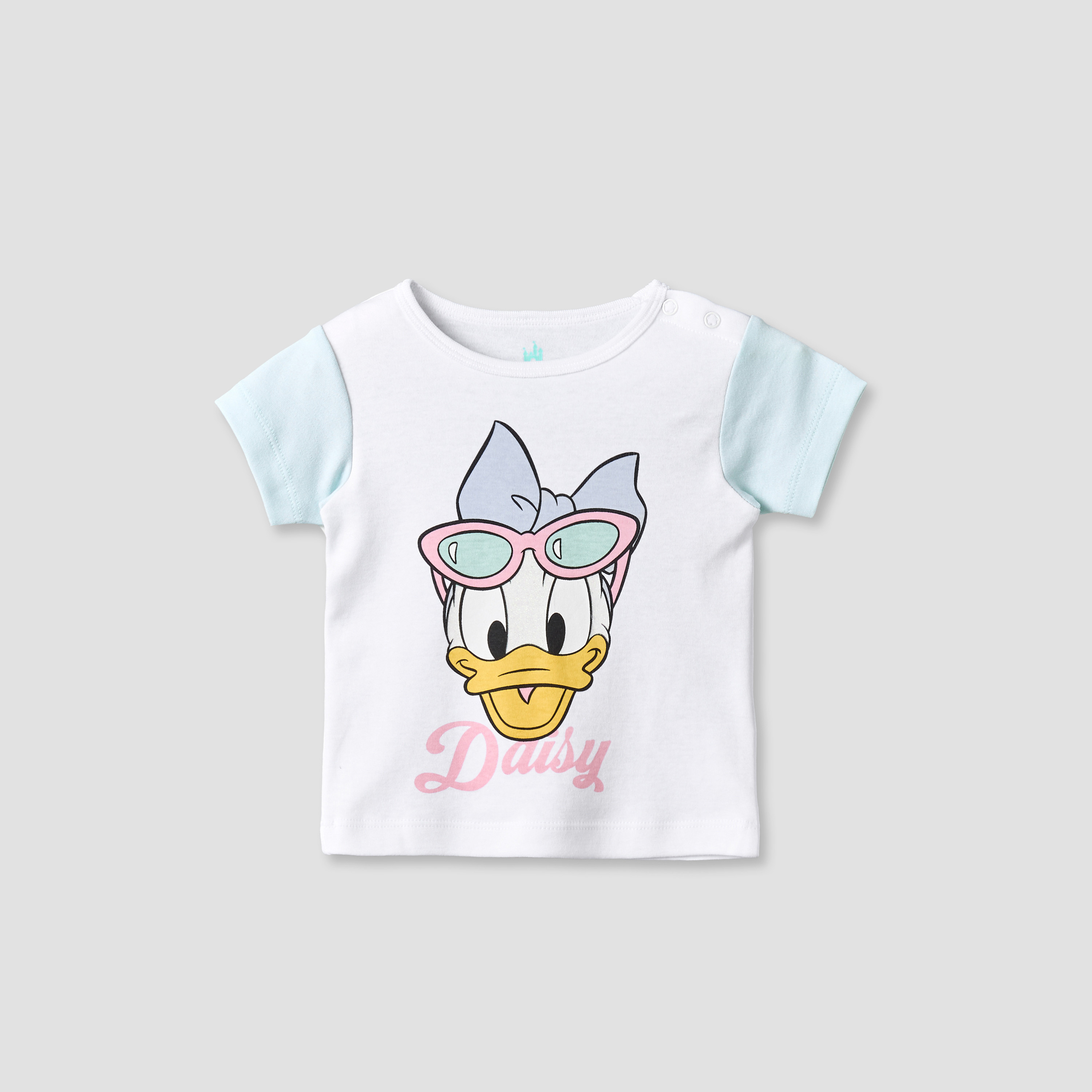Disney Crew Neck Short Sleeve T-shirt and Shorts Set with Daisy Duck Print-baby-girls-clothing-setsandcoords-image-3