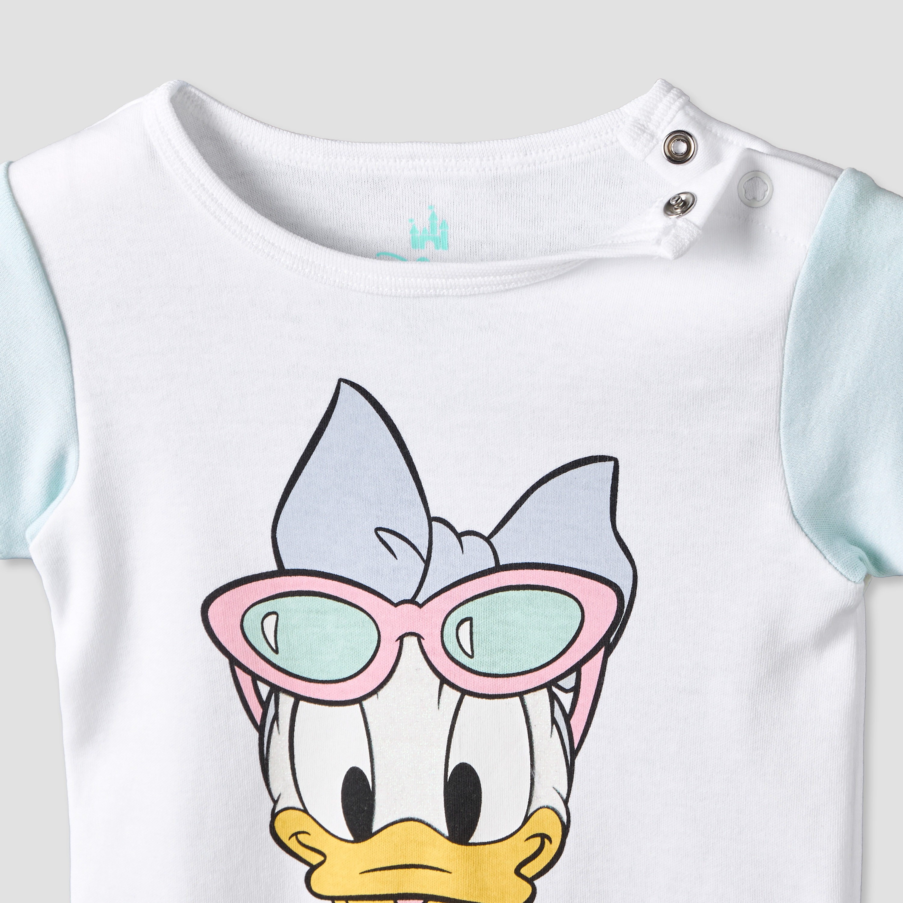 Disney Crew Neck Short Sleeve T-shirt and Shorts Set with Daisy Duck Print-baby-girls-clothing-setsandcoords-image-7