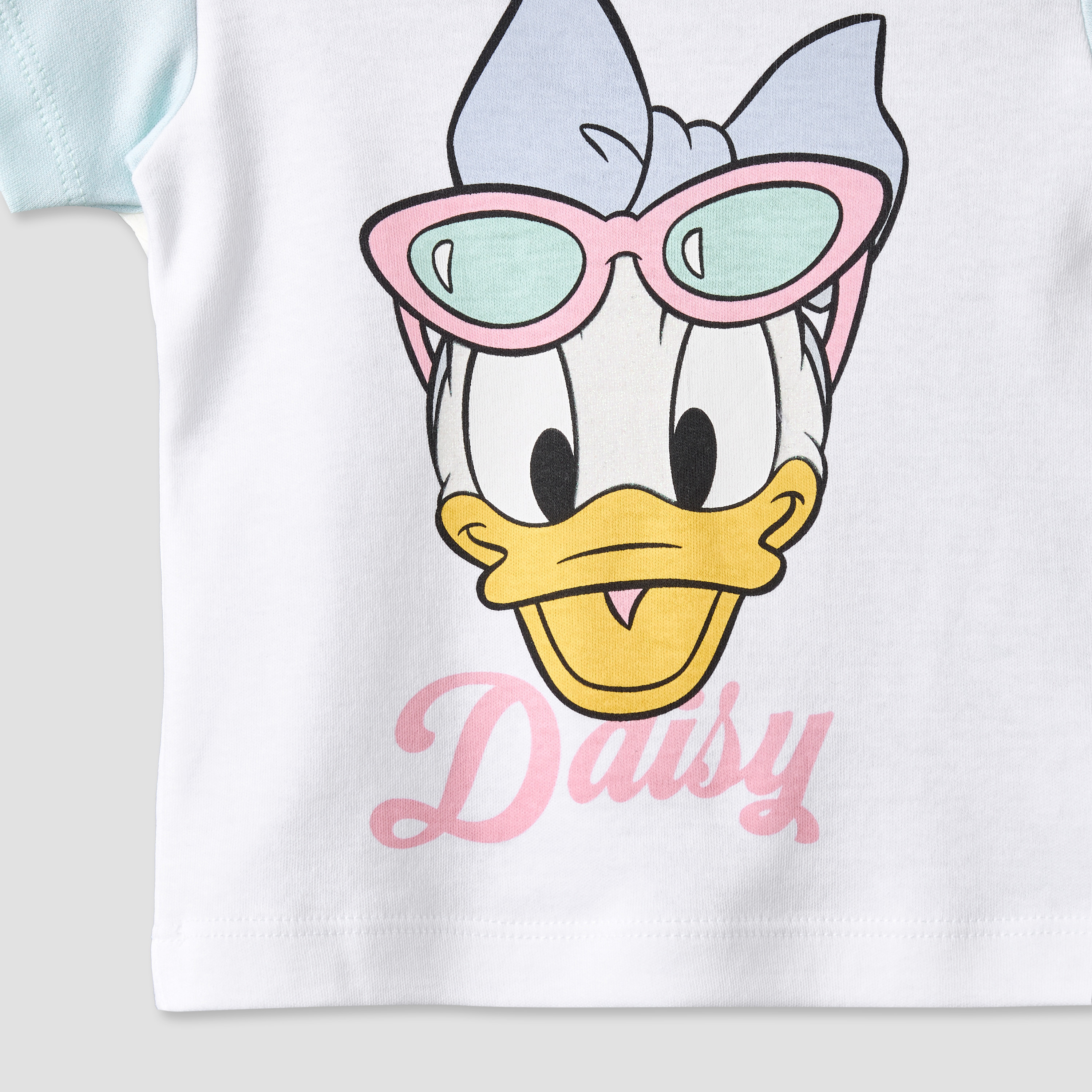 Disney Crew Neck Short Sleeve T-shirt and Shorts Set with Daisy Duck Print-baby-girls-clothing-setsandcoords-image-8