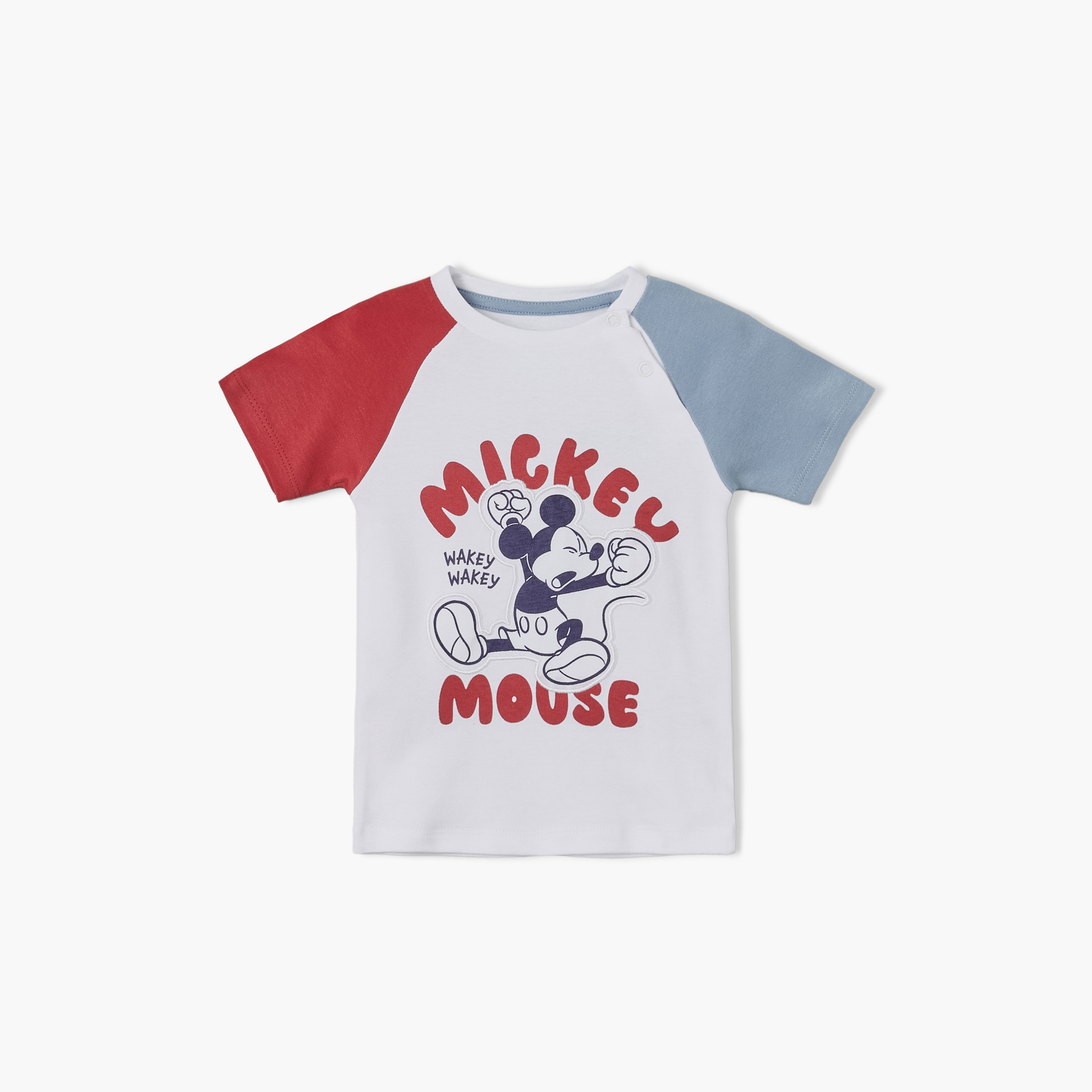 طقم شورت وتيشيرت برقبة ضيقة وأكمام قصيرة وطبعات ميكي ماوس من ديزني-baby-boys-clothing-setsandcoords-image-2