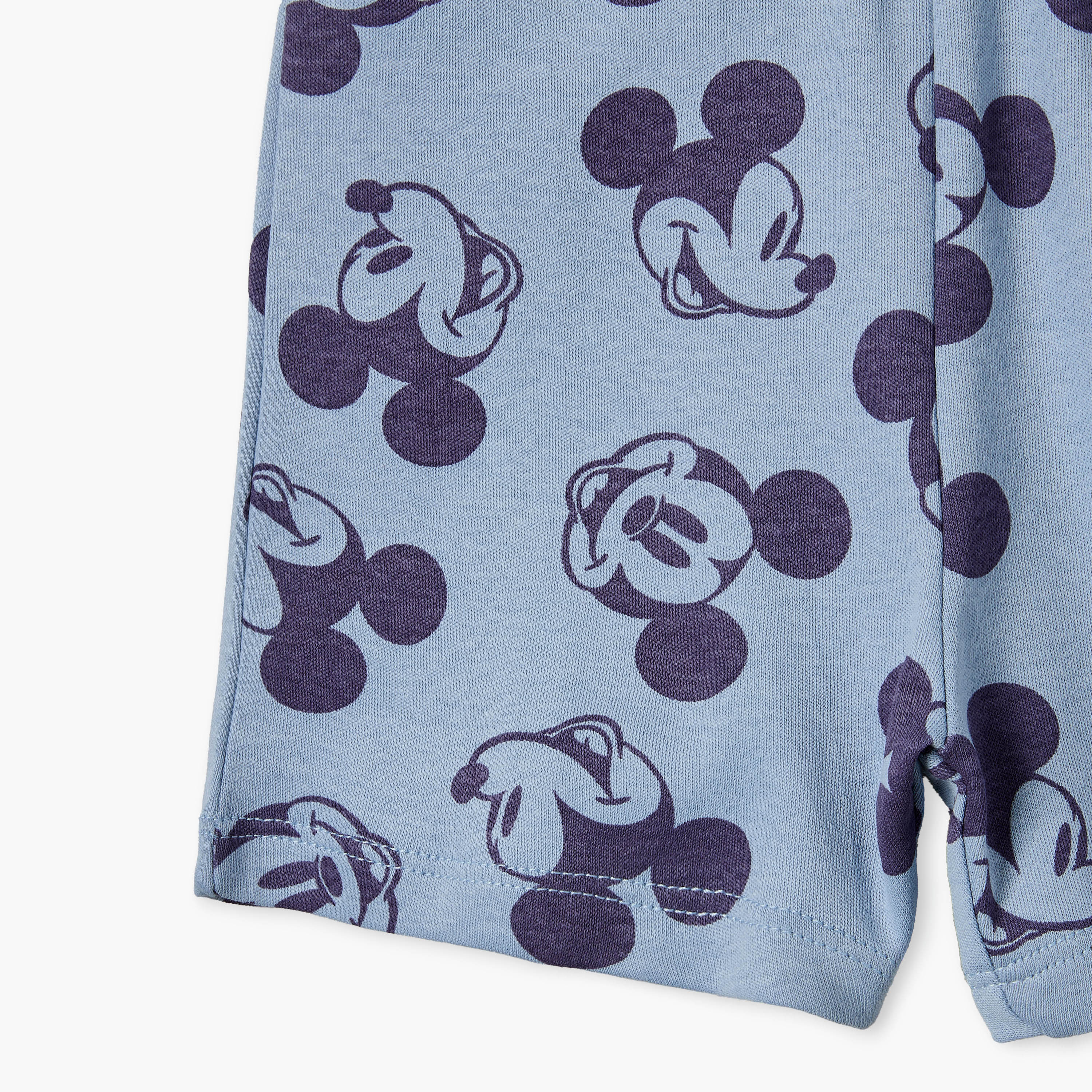 طقم شورت وتيشيرت برقبة ضيقة وأكمام قصيرة وطبعات ميكي ماوس من ديزني-baby-boys-clothing-setsandcoords-image-9