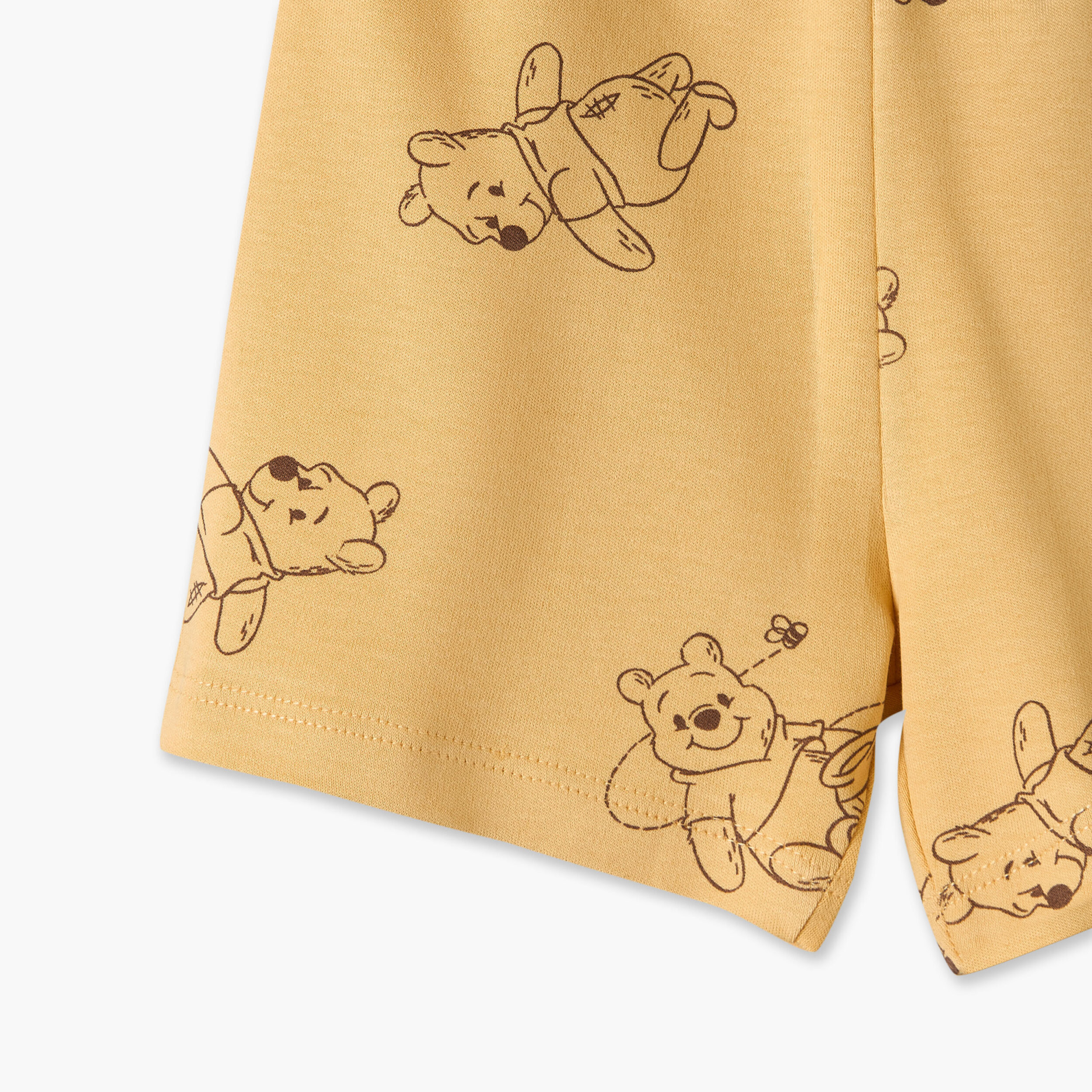 Disney Crew Neck Short Sleeves T-shirt and Shorts Set with Winnie The Pooh Print-baby-boys-clothing-setsandcoords-image-19
